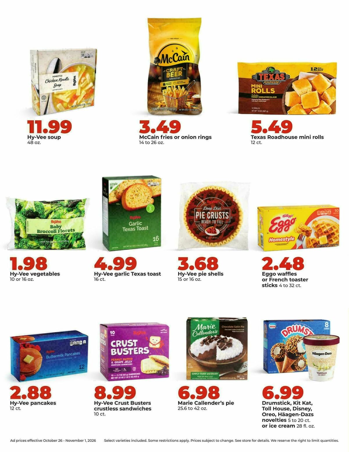 Hy-Vee Weekly Ad from October 26