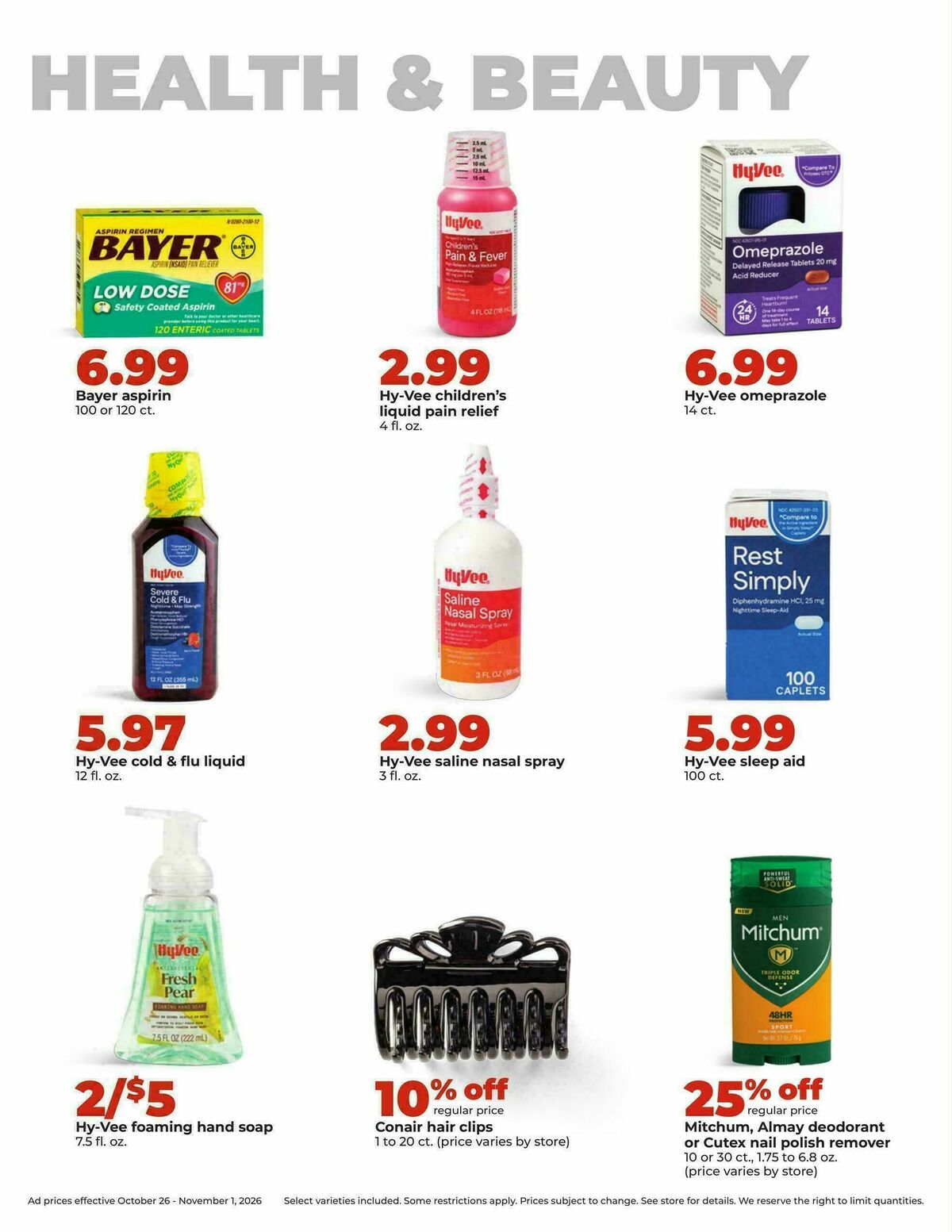 Hy-Vee Weekly Ad from October 26