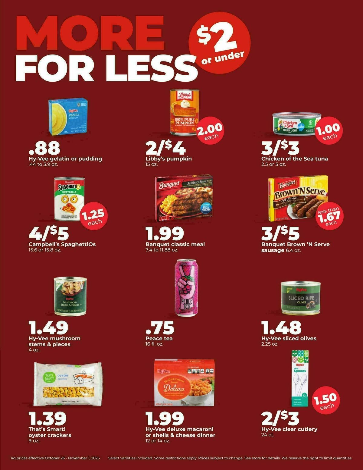 Hy-Vee Weekly Ad from October 26