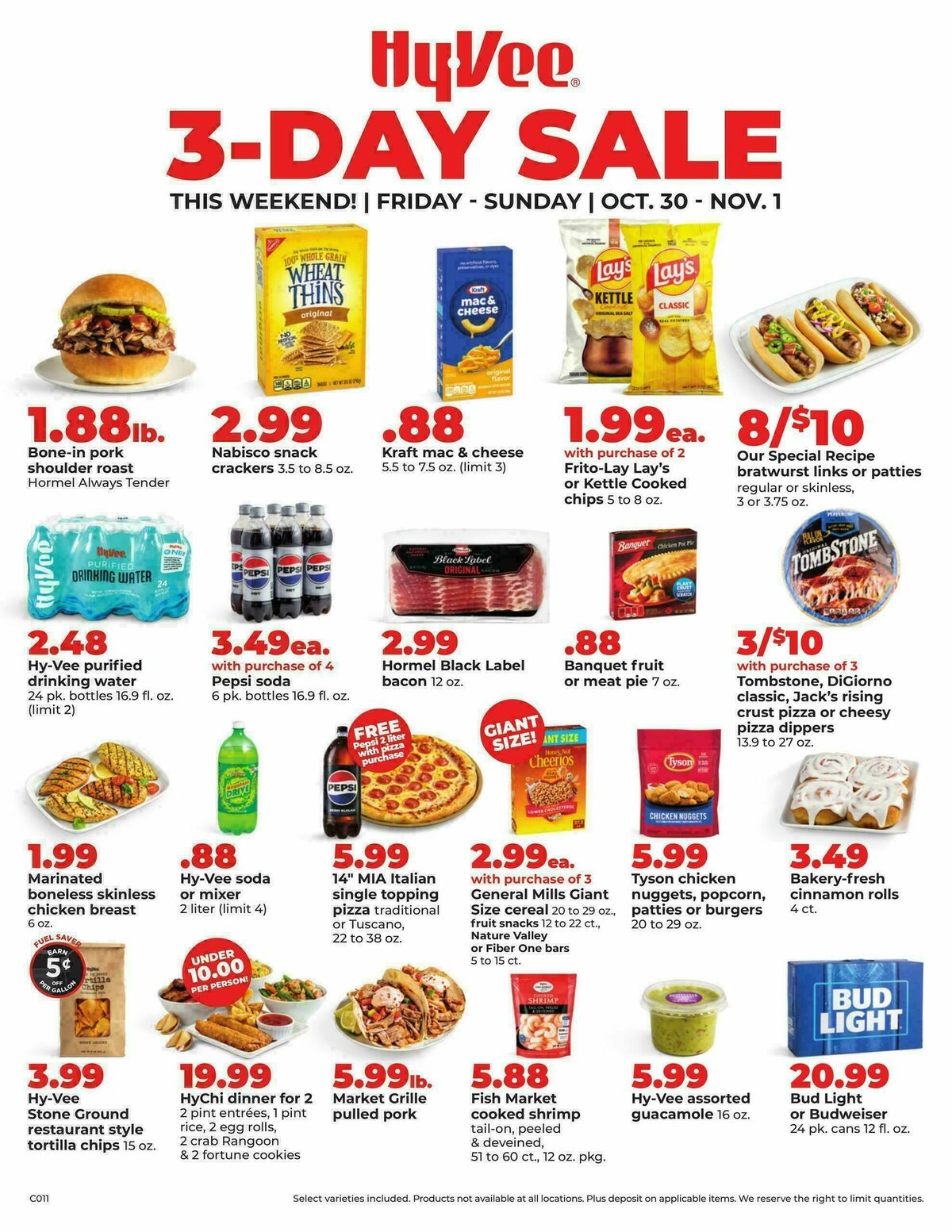 Hy-Vee 3-DAY SALE Weekly Ad from October 30