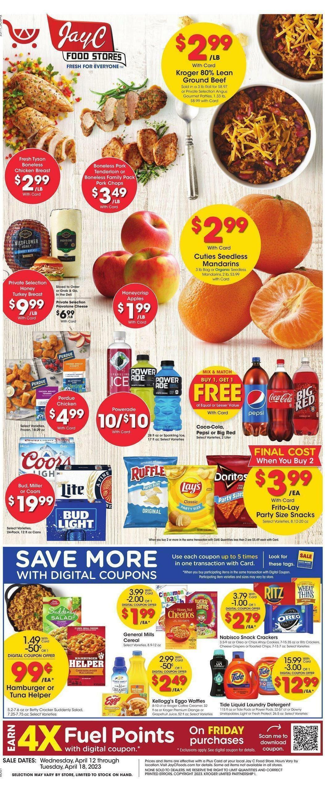 Jay C Food Weekly Ad from April 12