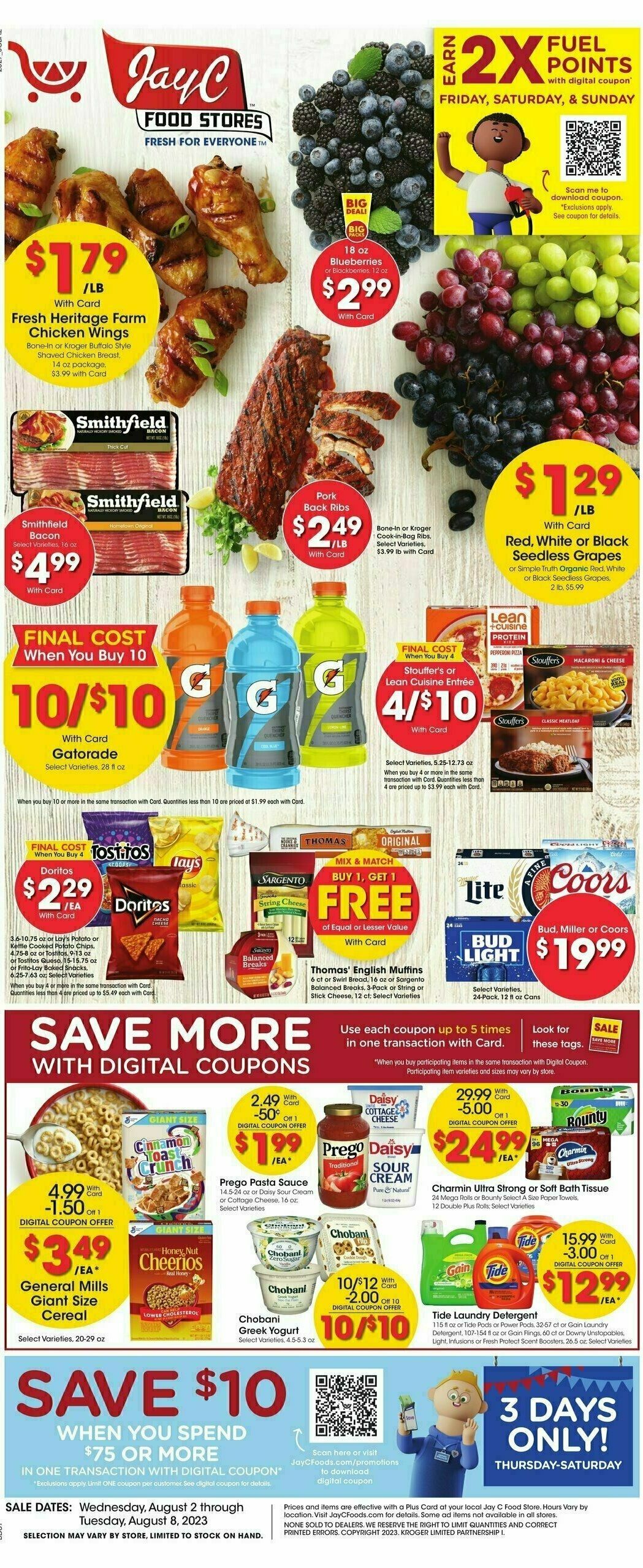 Jay C Food Weekly Ad from August 2