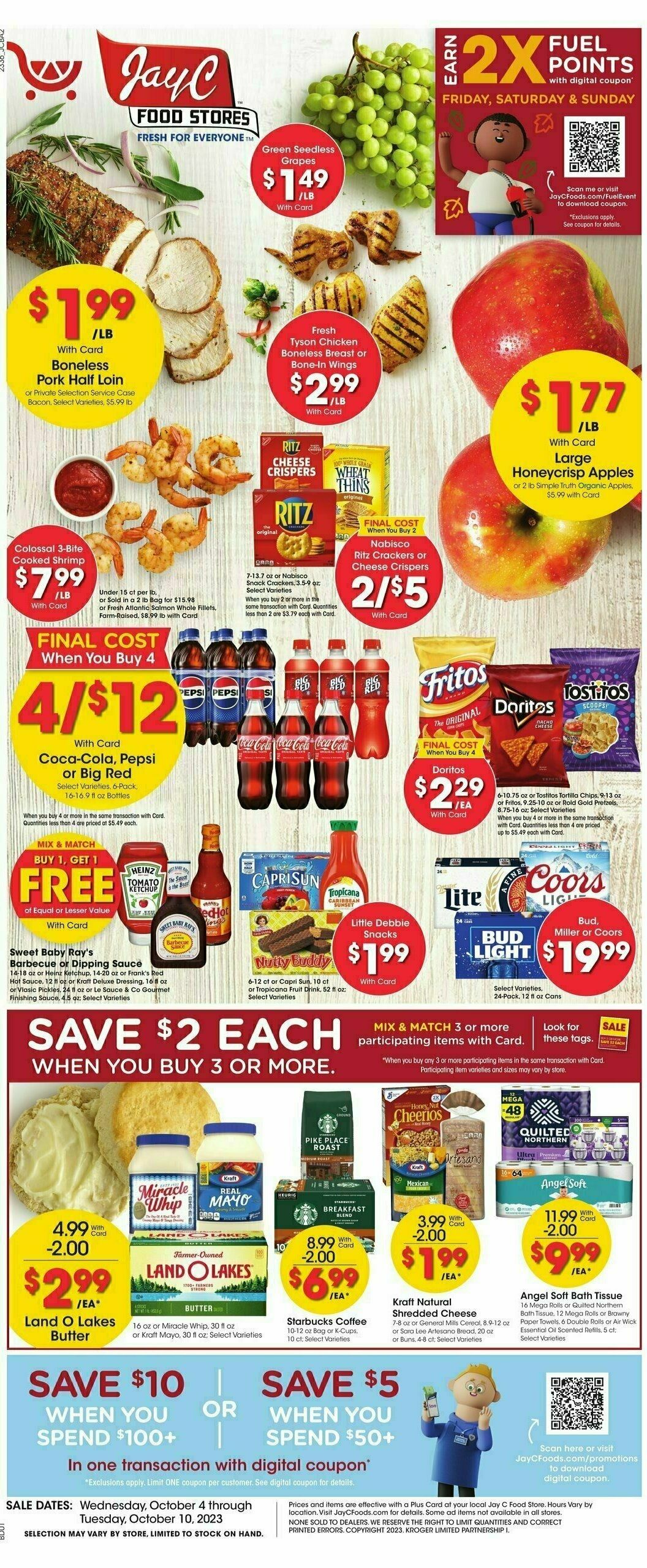 Jay C Food Weekly Ad from October 4