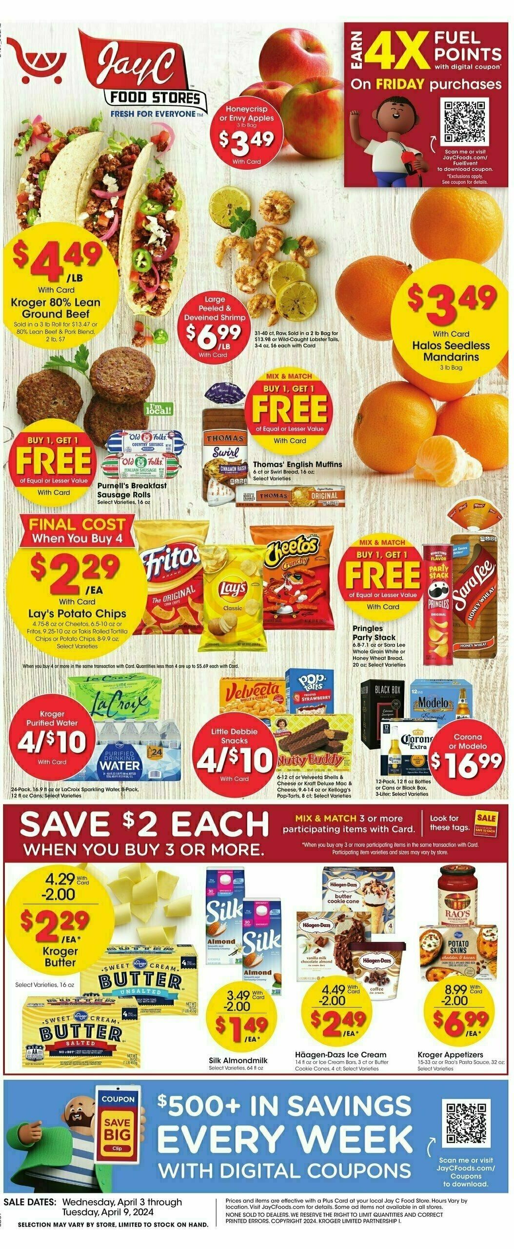 Jay C Food Weekly Ad from April 3