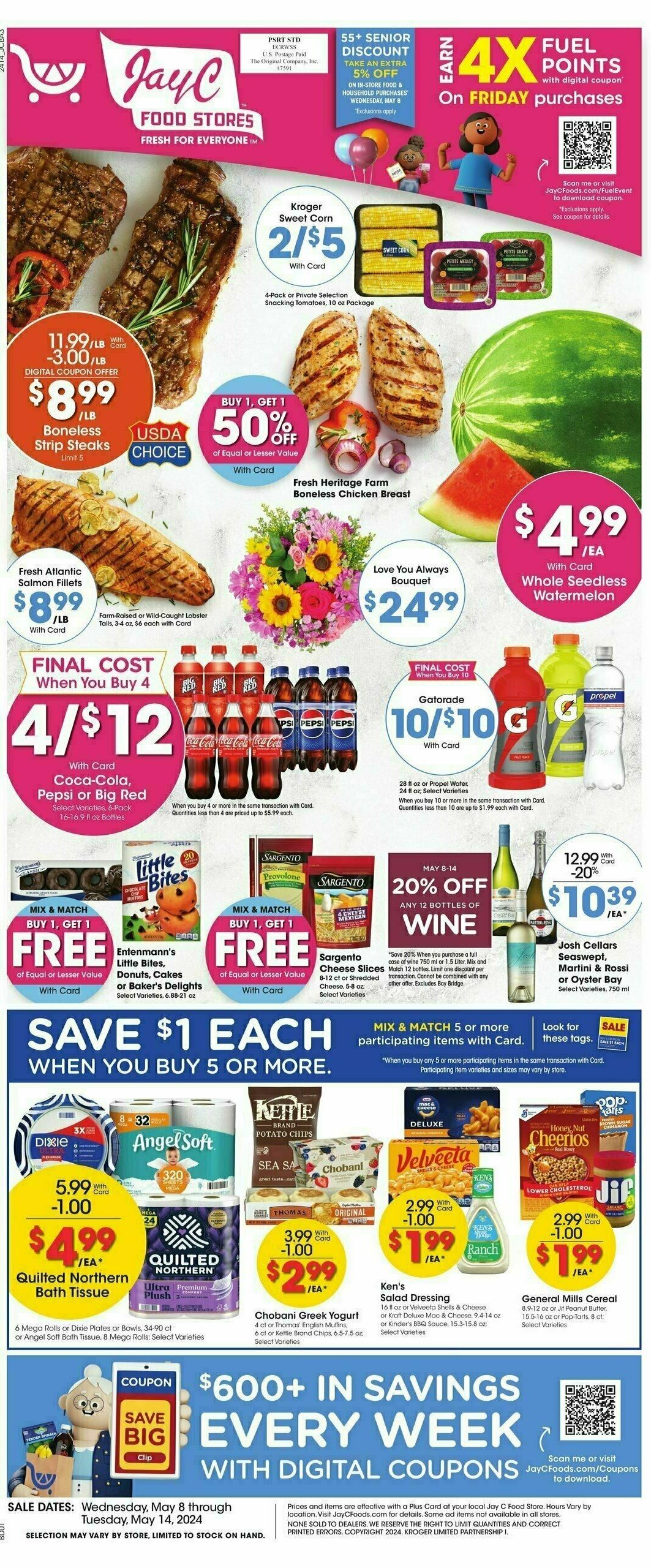 Jay C Food Weekly Ad from May 8