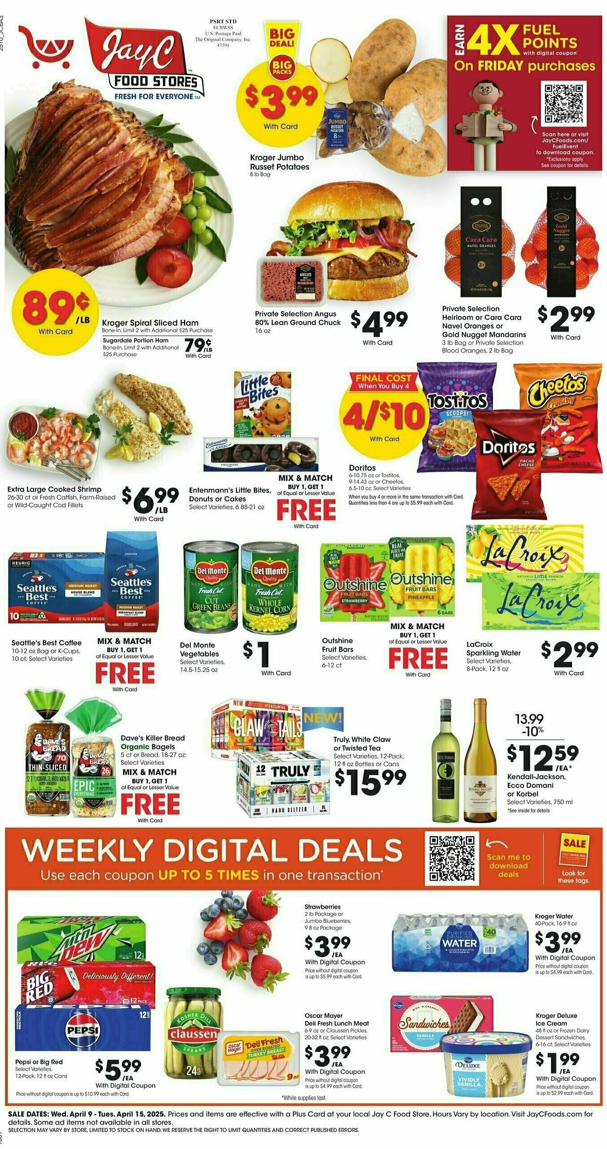 Jay C Food Weekly Ad from April 9