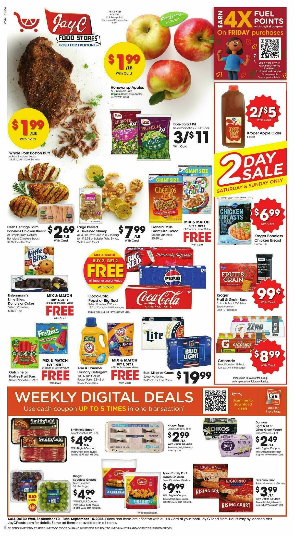 Jay C Food Weekly Ad from September 10