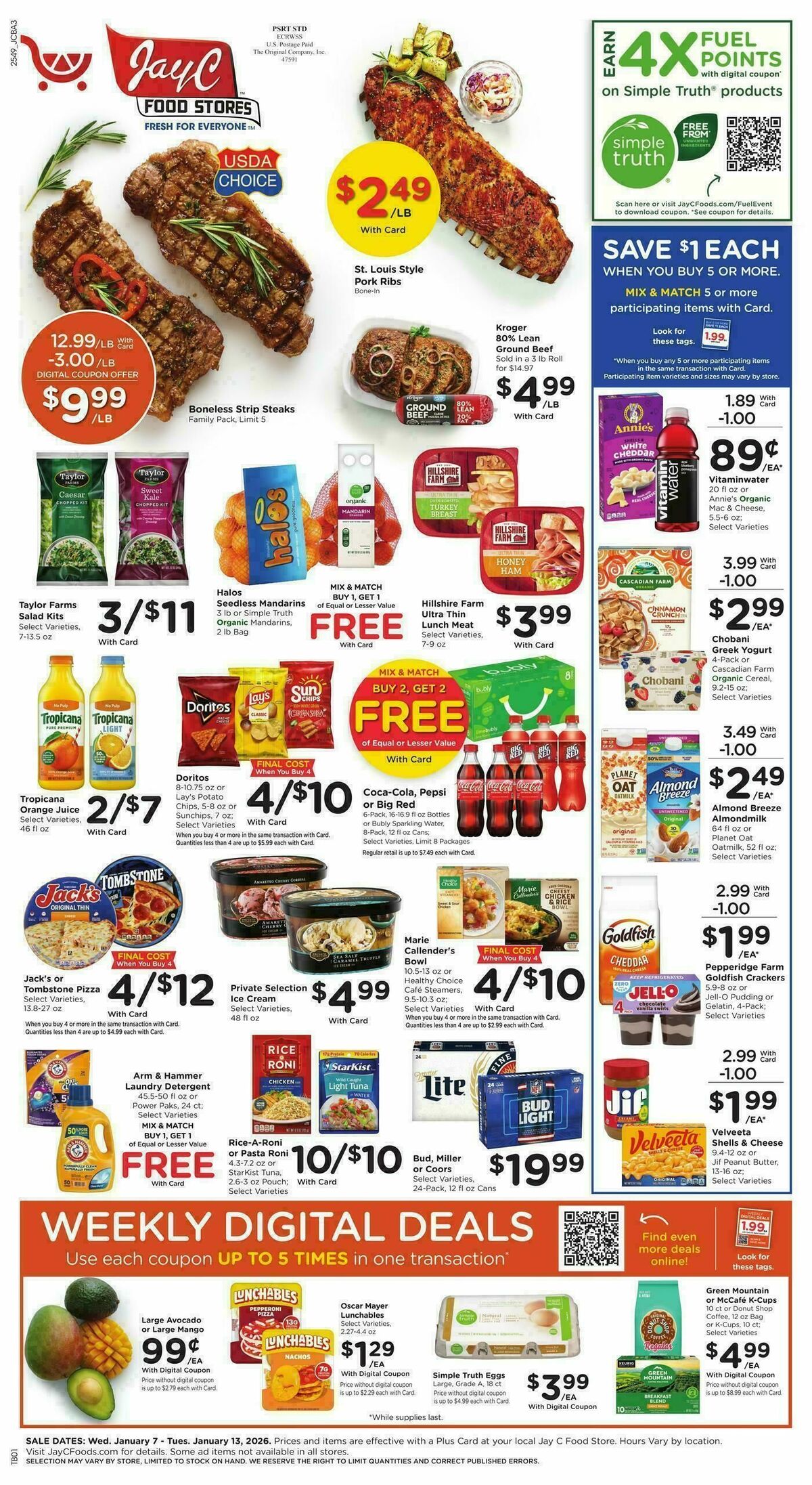 Jay C Food Weekly Ad from January 7