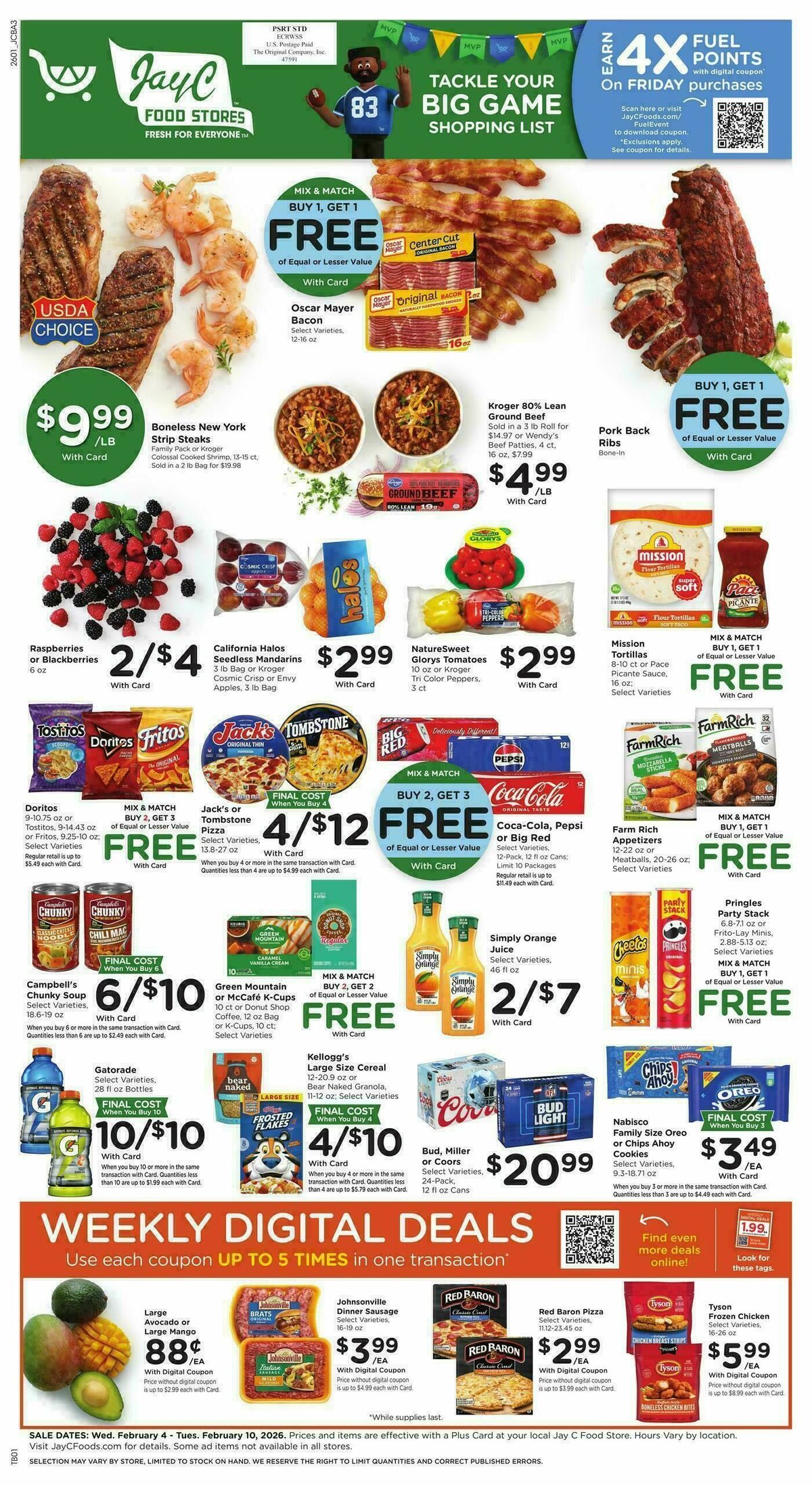 Jay C Food Weekly Ad from February 4