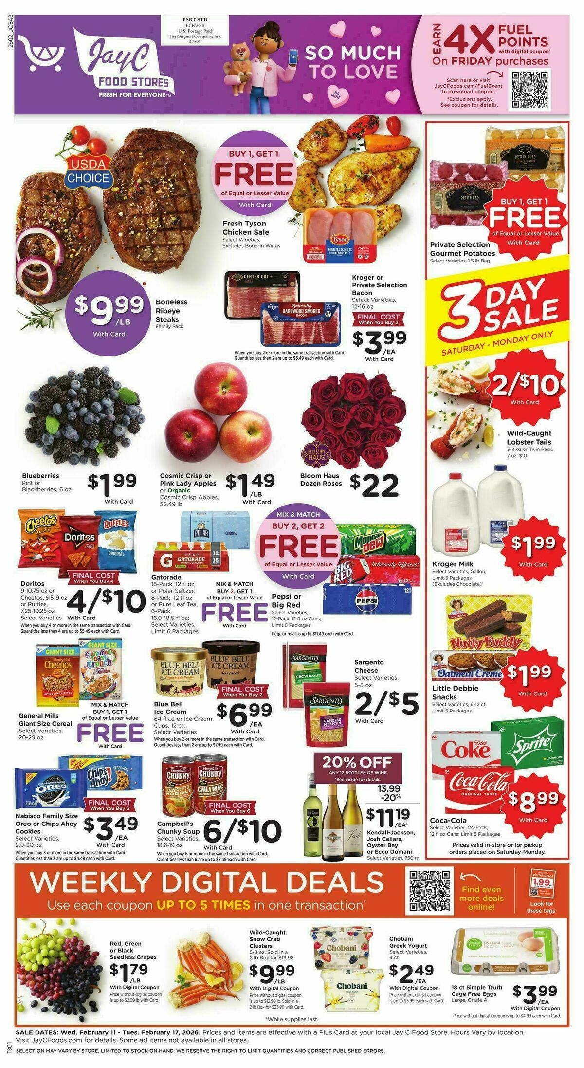 Jay C Food Weekly Ad from February 11