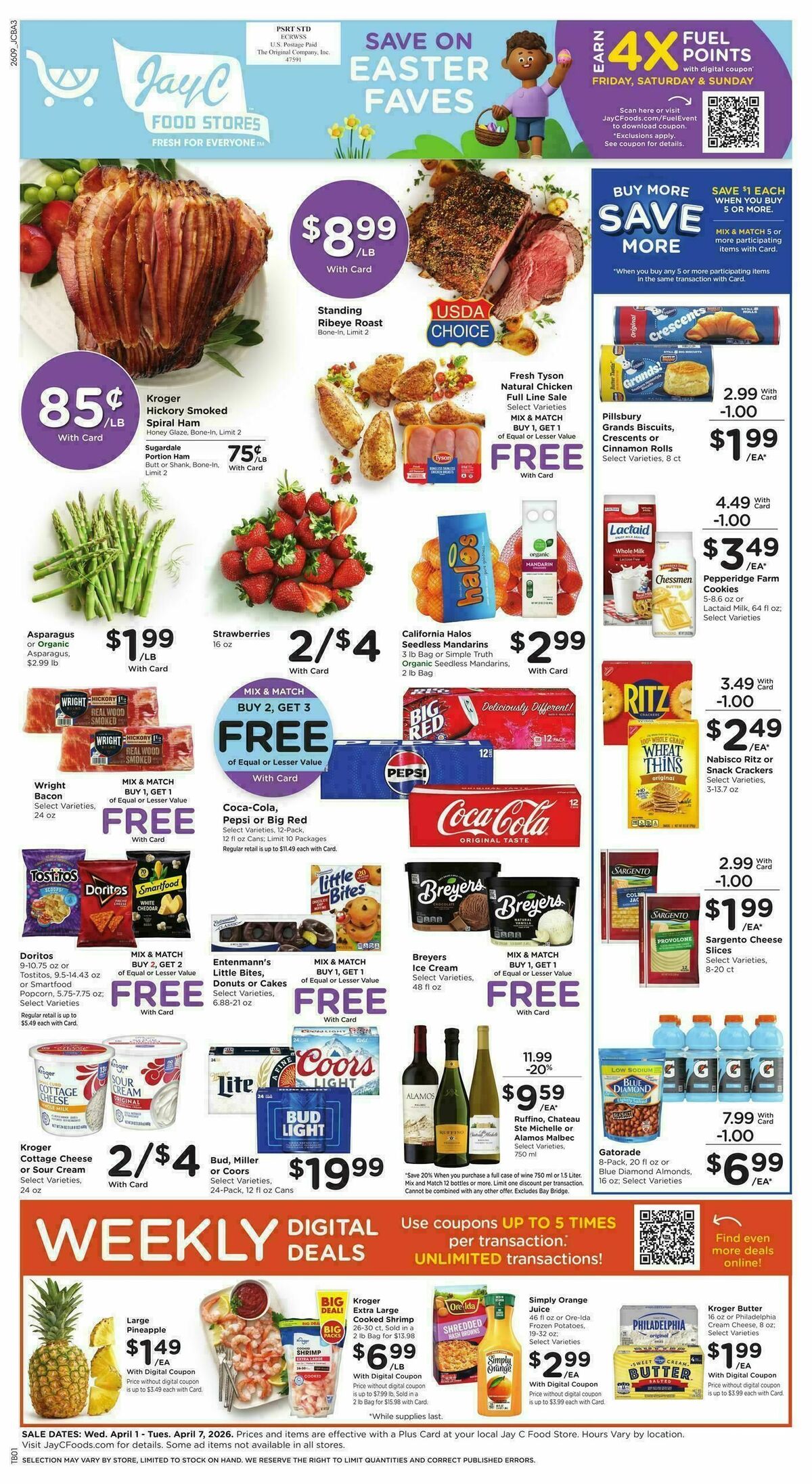 Jay C Food Weekly Ad from April 1