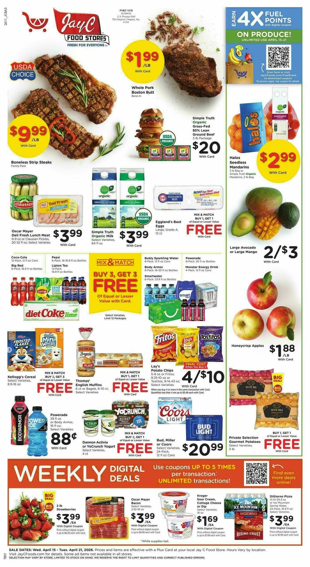 Jay C Food Weekly Ad from April 15