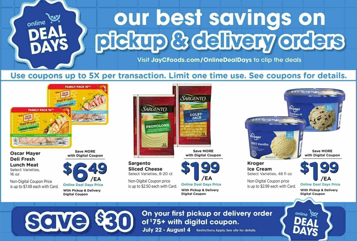 Jay C Food Weekly Ad from July 29