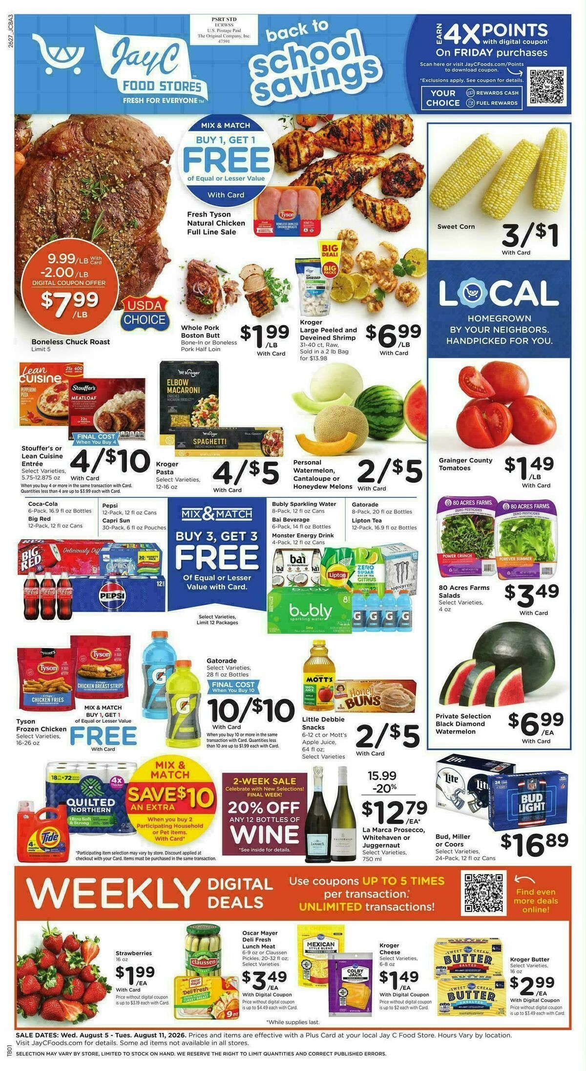 Jay C Food Weekly Ad from August 5