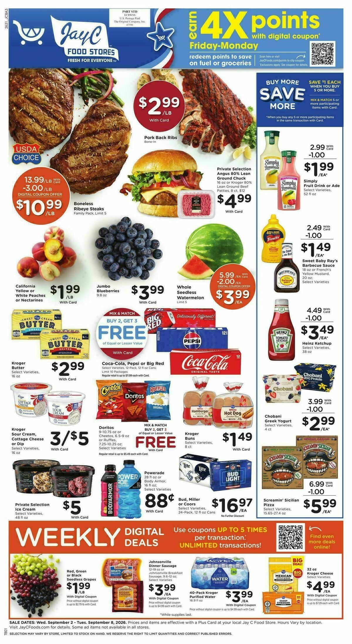 Jay C Food Weekly Ad from September 2