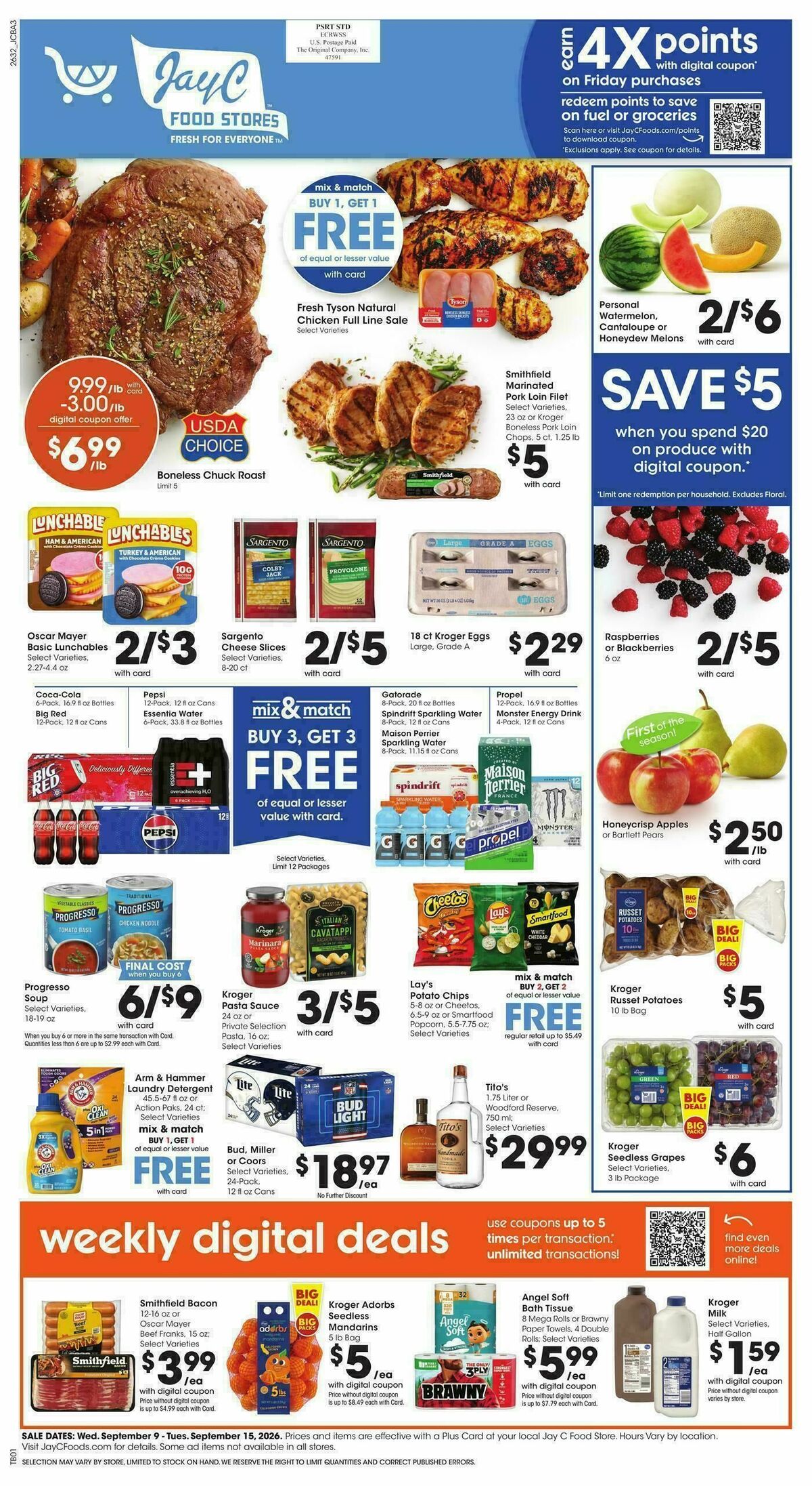 Jay C Food Weekly Ad from September 9