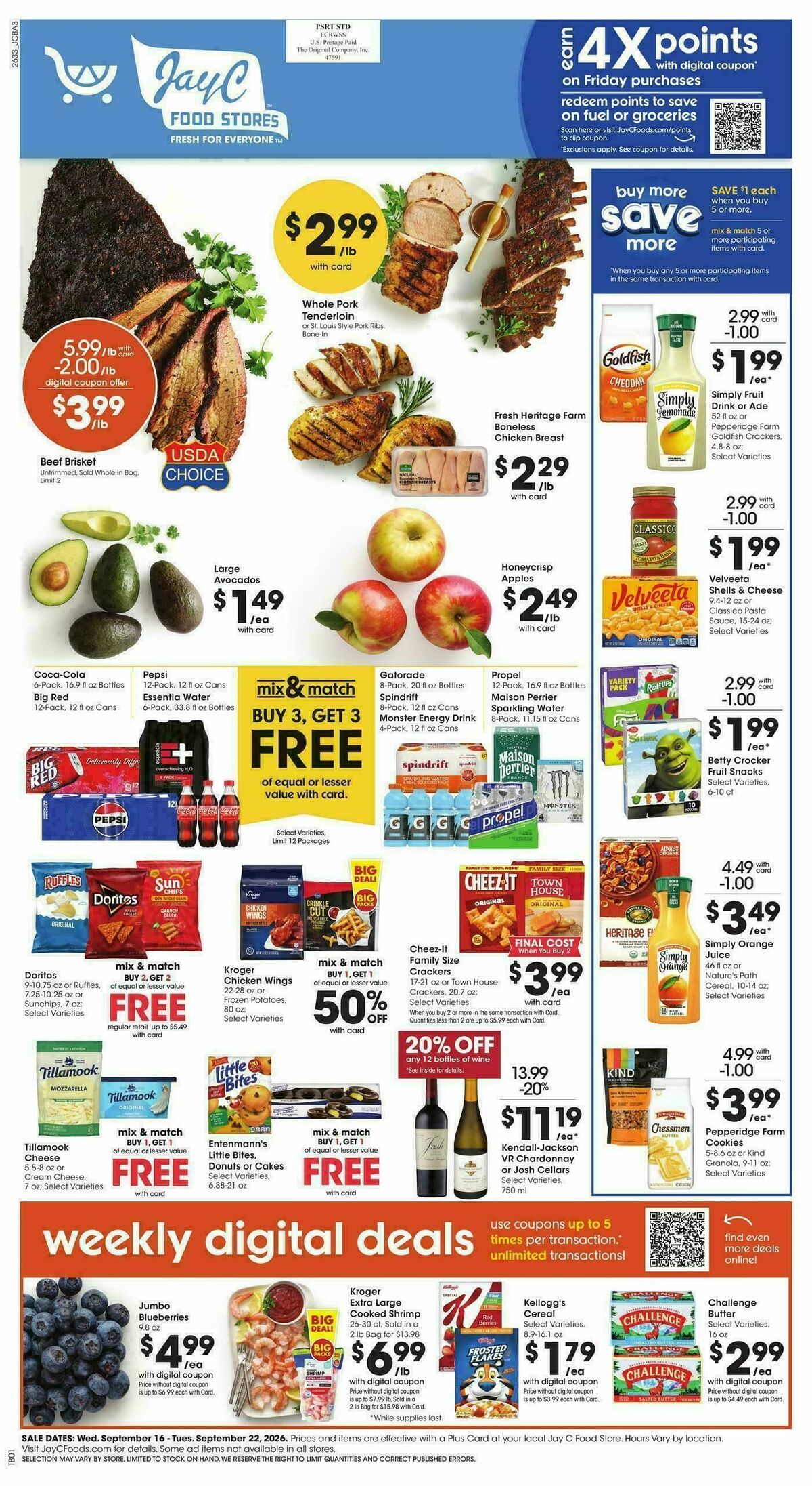 Jay C Food Weekly Ad from September 16