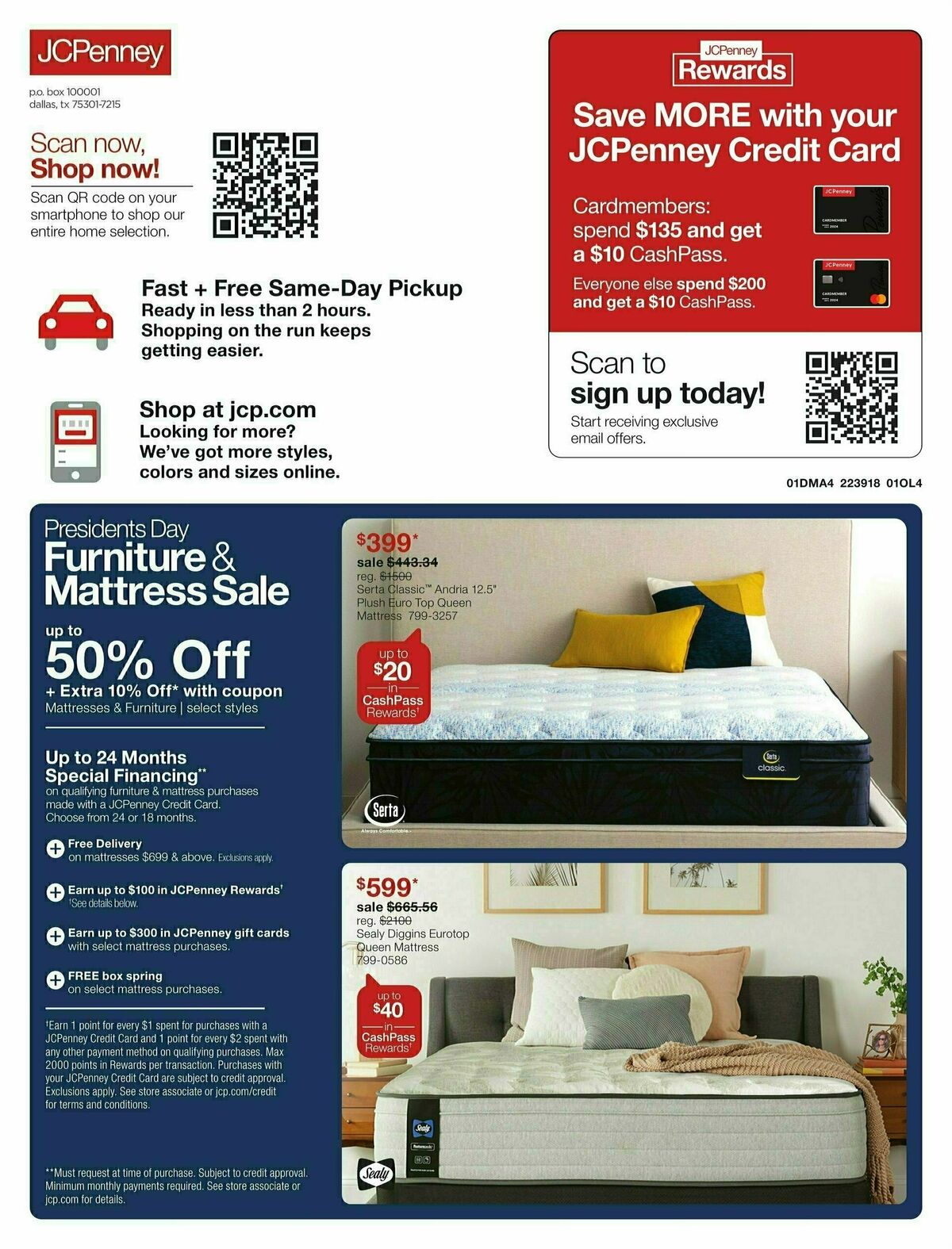 JCPenney Presidents' Day Home Sale Weekly Ad from February 3