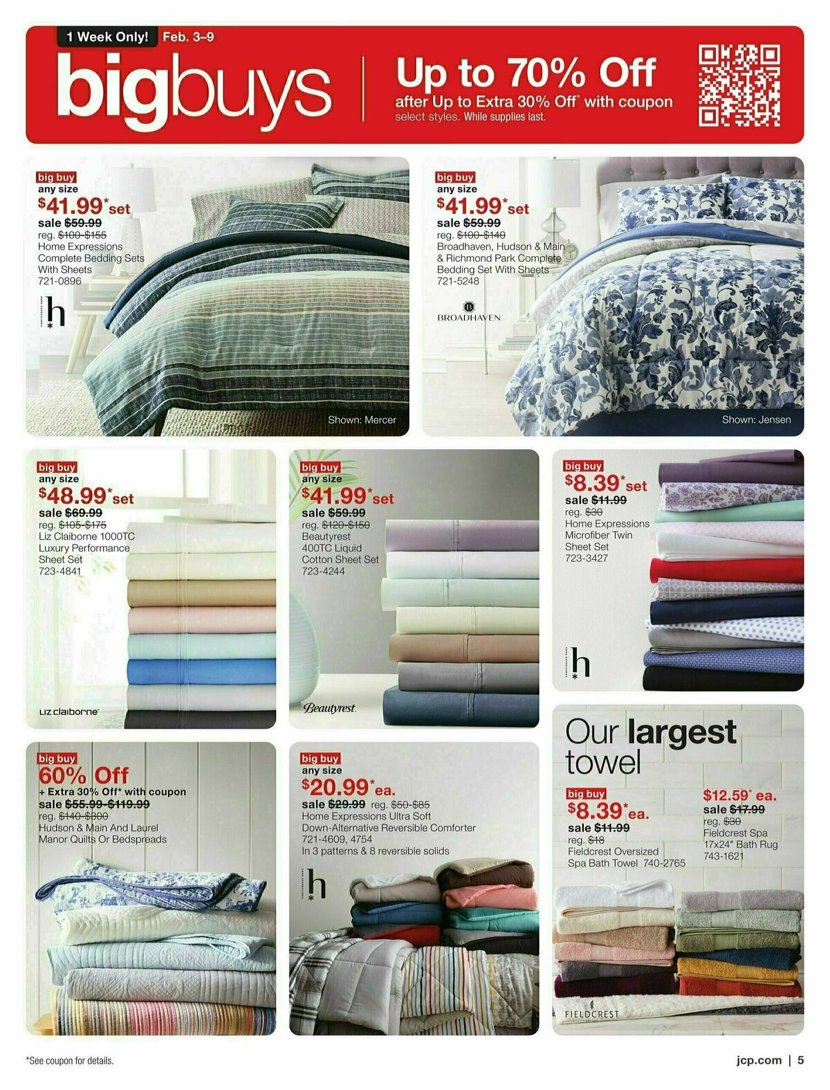 JCPenney Presidents' Day Home Sale Weekly Ad from February 3