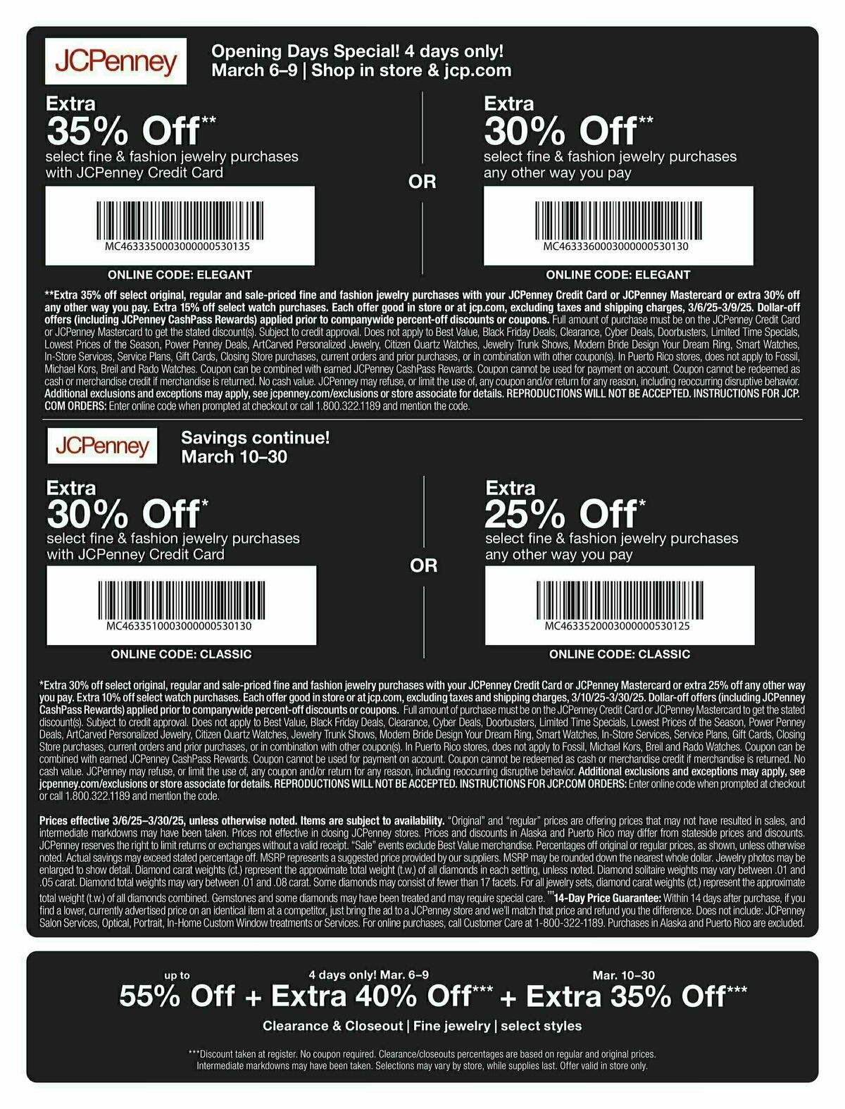 JCPenney Billion Dollar Jewelry Sale Weekly Ad from March 6