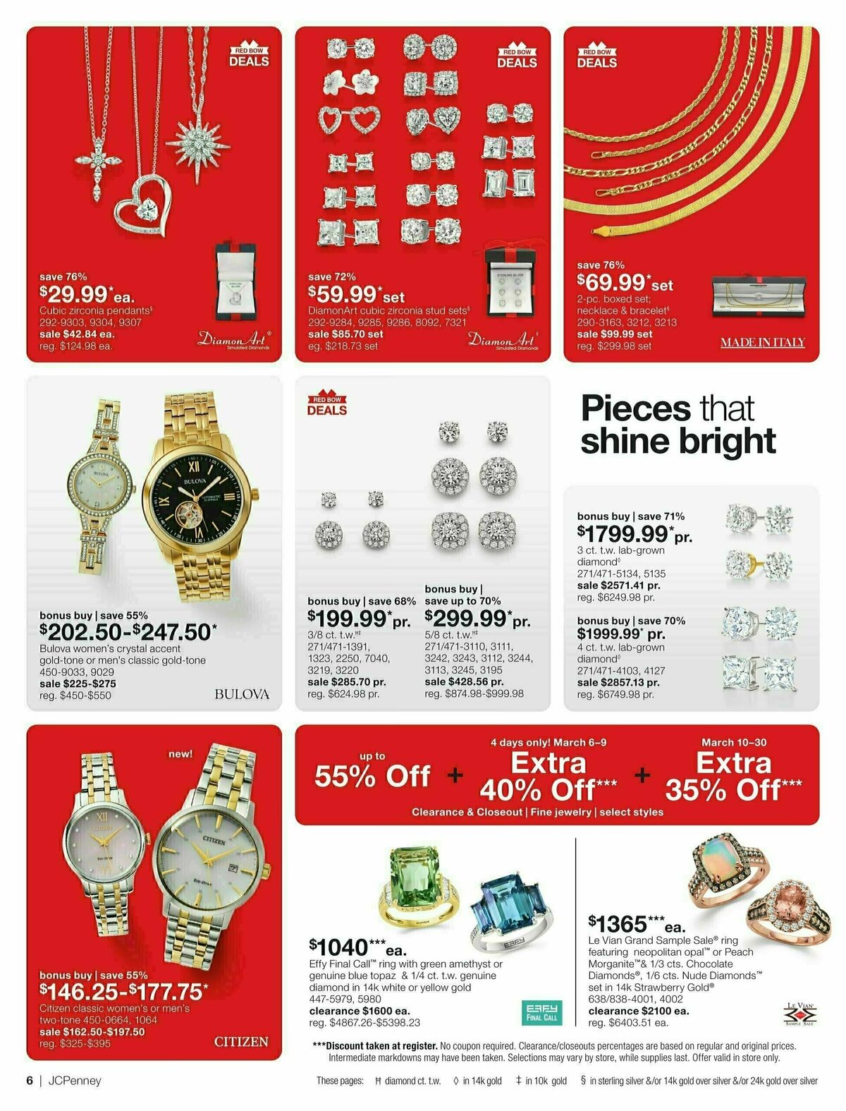 JCPenney Billion Dollar Jewelry Sale Weekly Ad from March 6