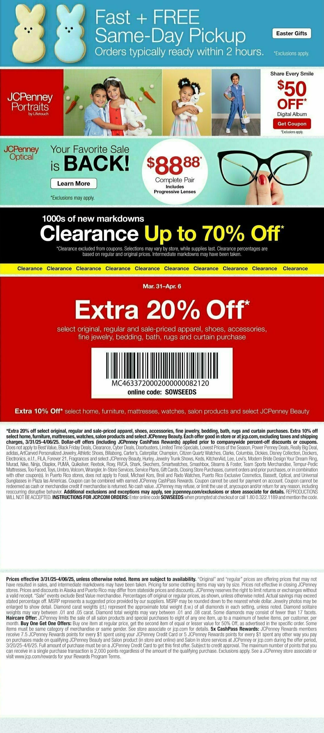 JCPenney Weekly Ad from March 31