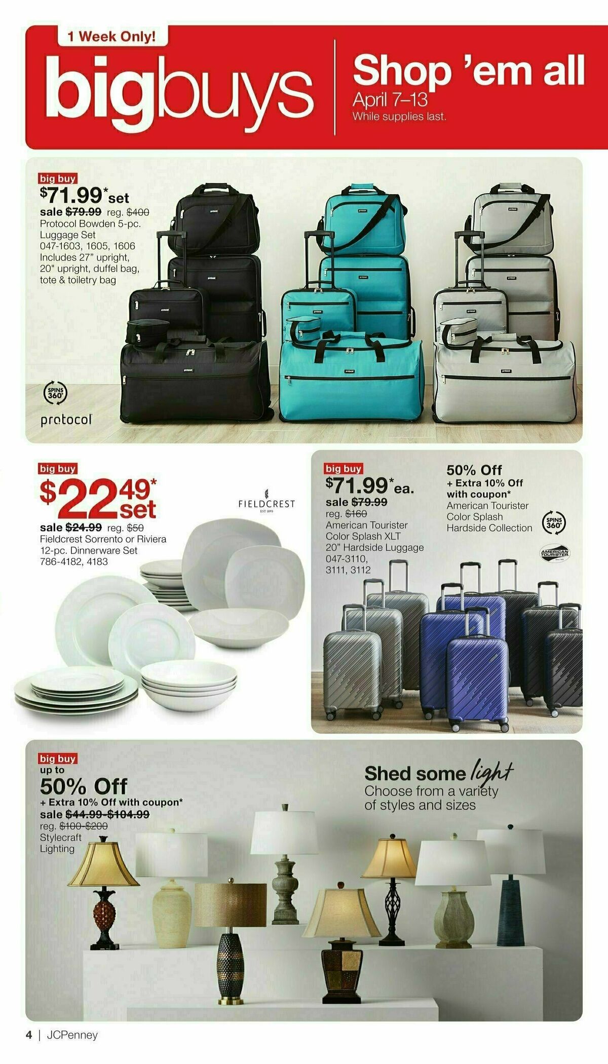 JCPenney Biggest Home Sale of the Season Weekly Ad from April 7