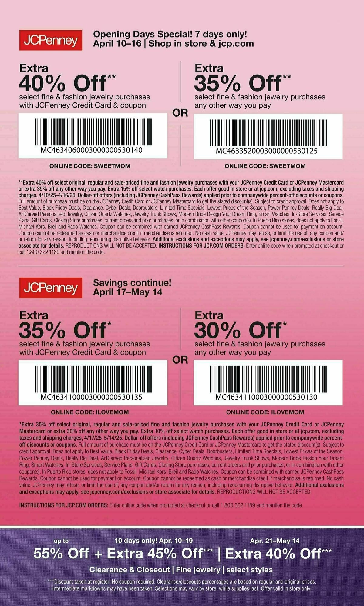JCPenney Mother’s Day Jewelry Sale Weekly Ad from April 10
