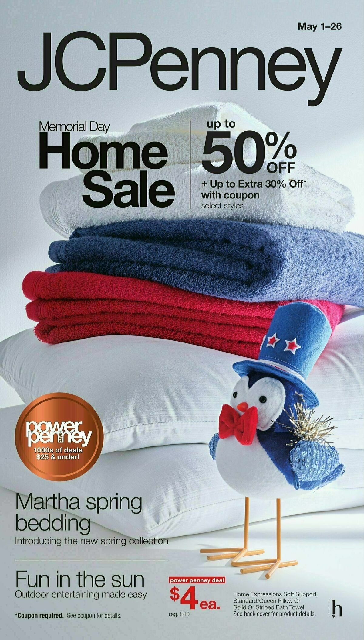 JCPenney Memorial Day Home Sale Weekly Ad from May 1