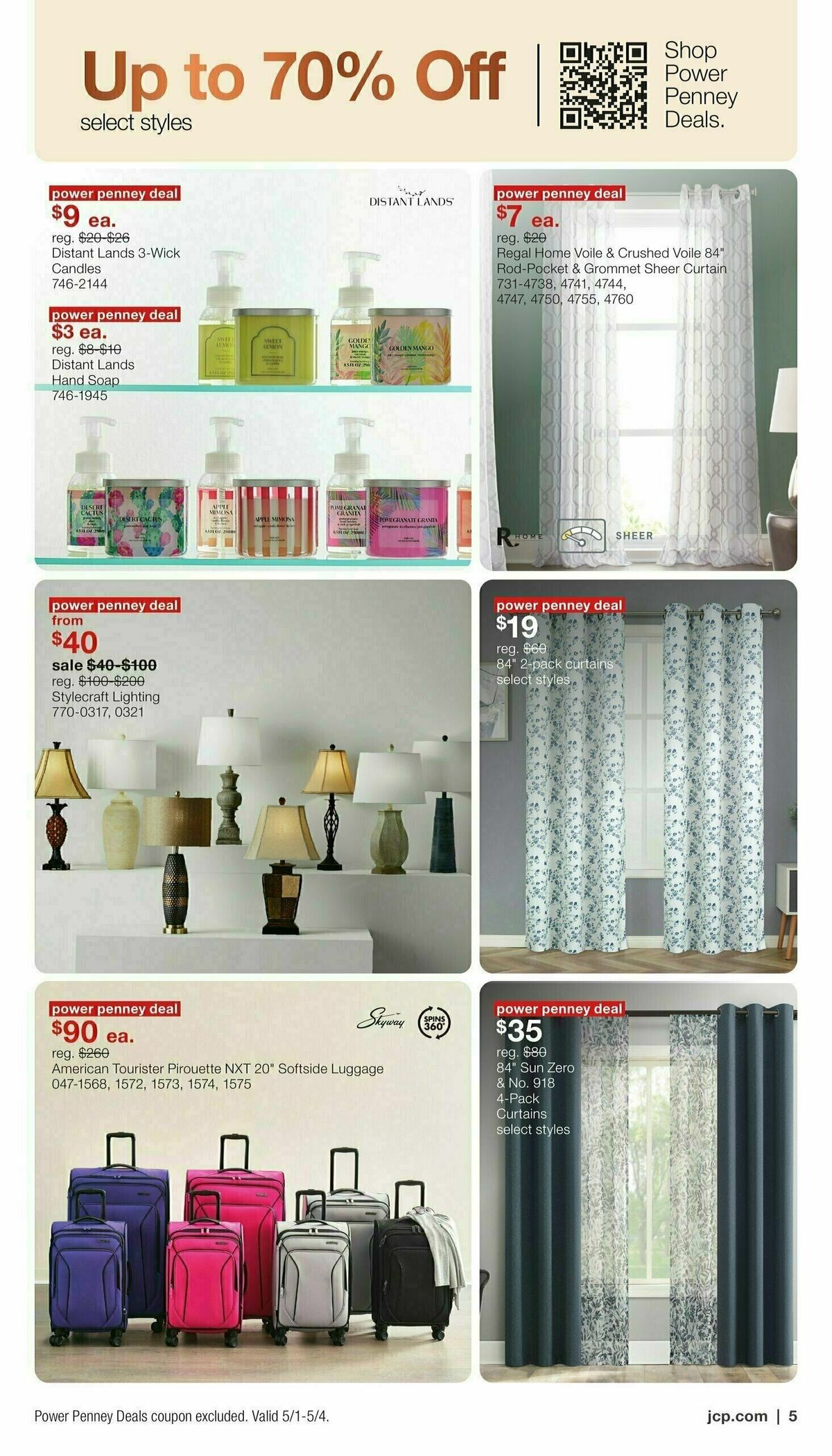 JCPenney Memorial Day Home Sale Weekly Ad from May 1