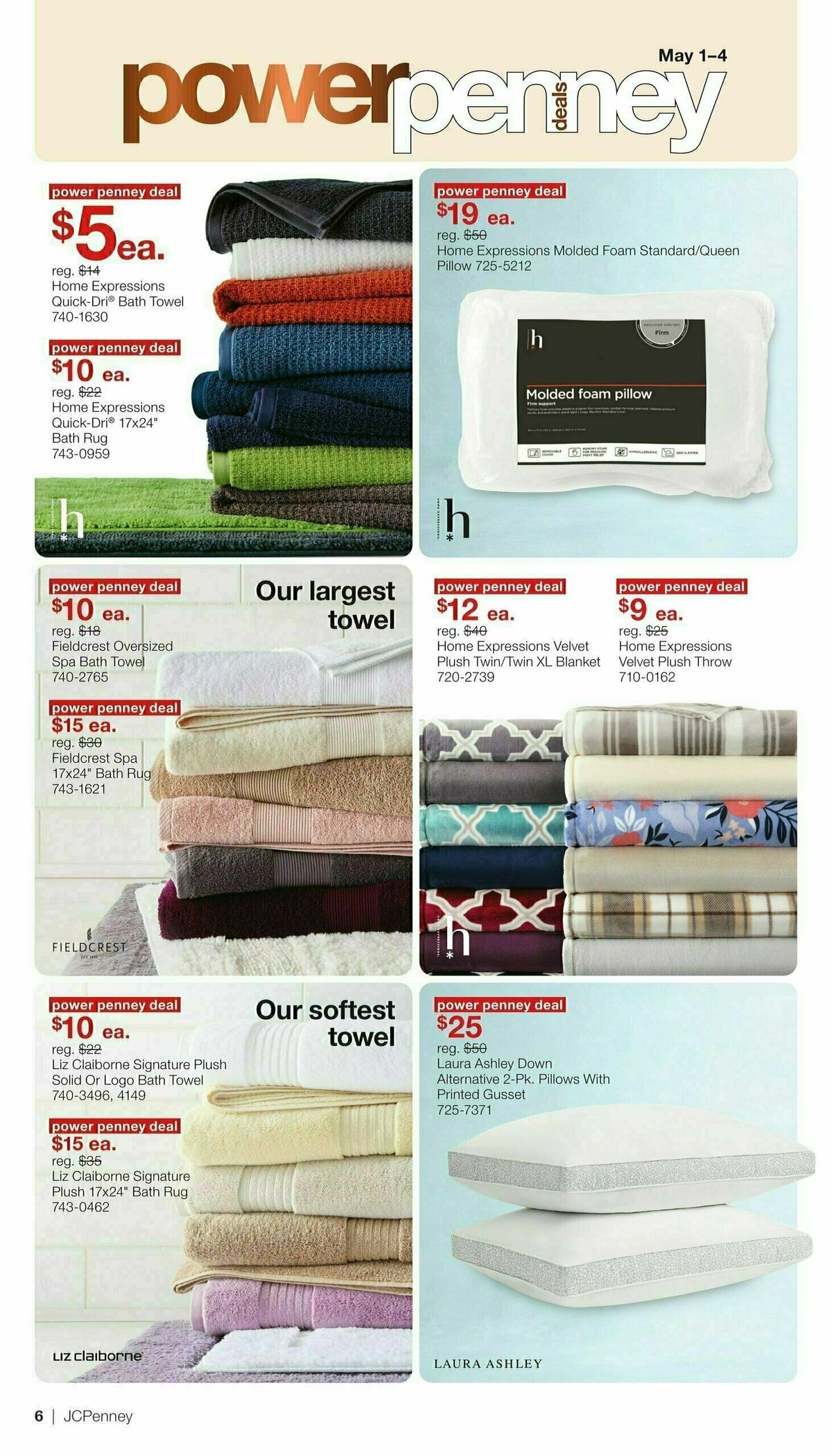JCPenney Memorial Day Home Sale Weekly Ad from May 1