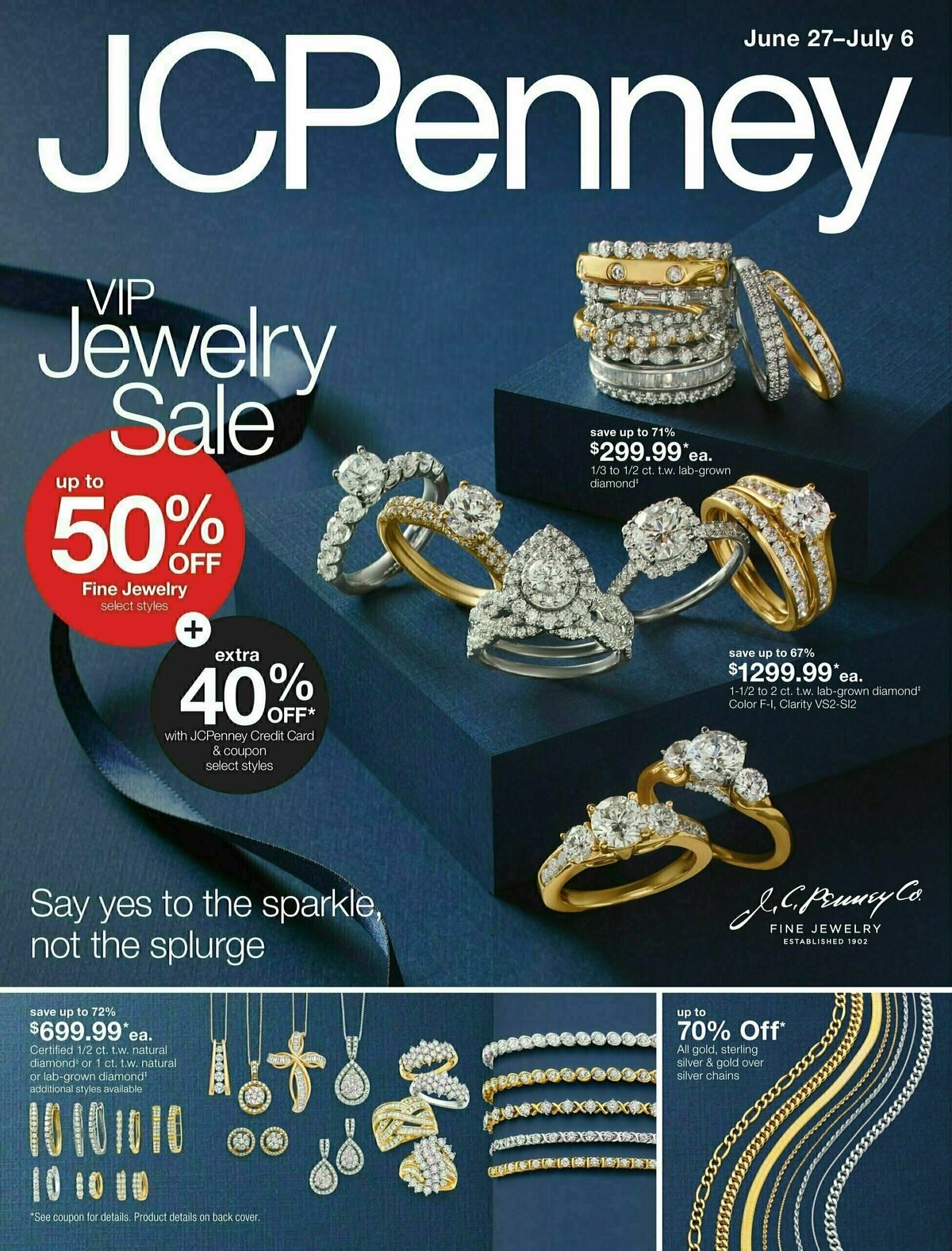 JCPenney VIP Jewelry Sale Weekly Ad from June 27