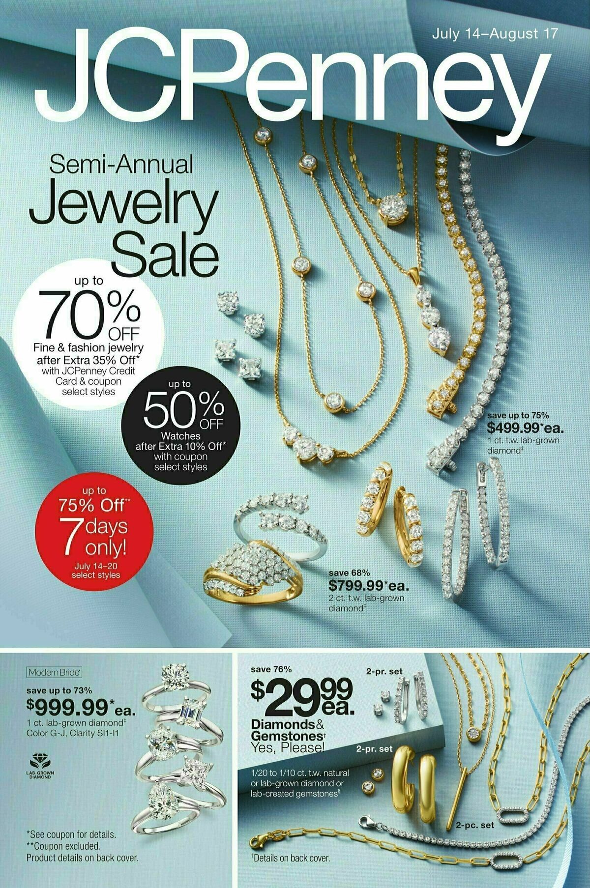 JCPenney Semi-Annual Jewelry Sale Weekly Ad from July 14