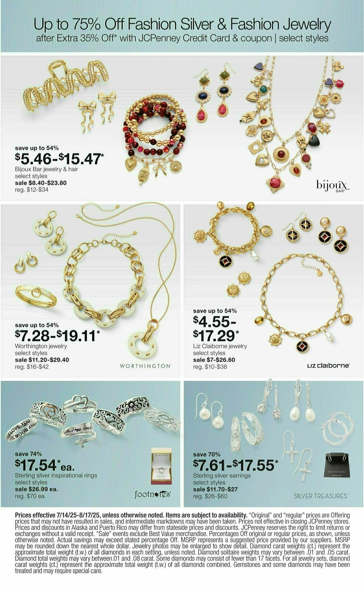 JCPenney Semi-Annual Jewelry Sale Weekly Ad from July 14