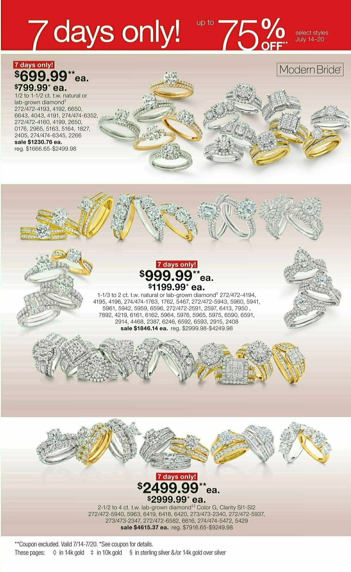 JCPenney Semi-Annual Jewelry Sale Weekly Ad from July 14