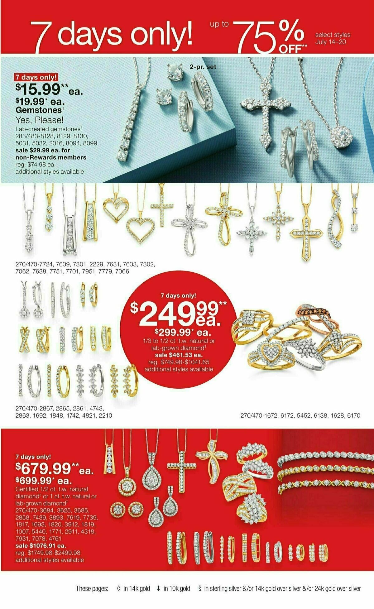 JCPenney Semi-Annual Jewelry Sale Weekly Ad from July 14