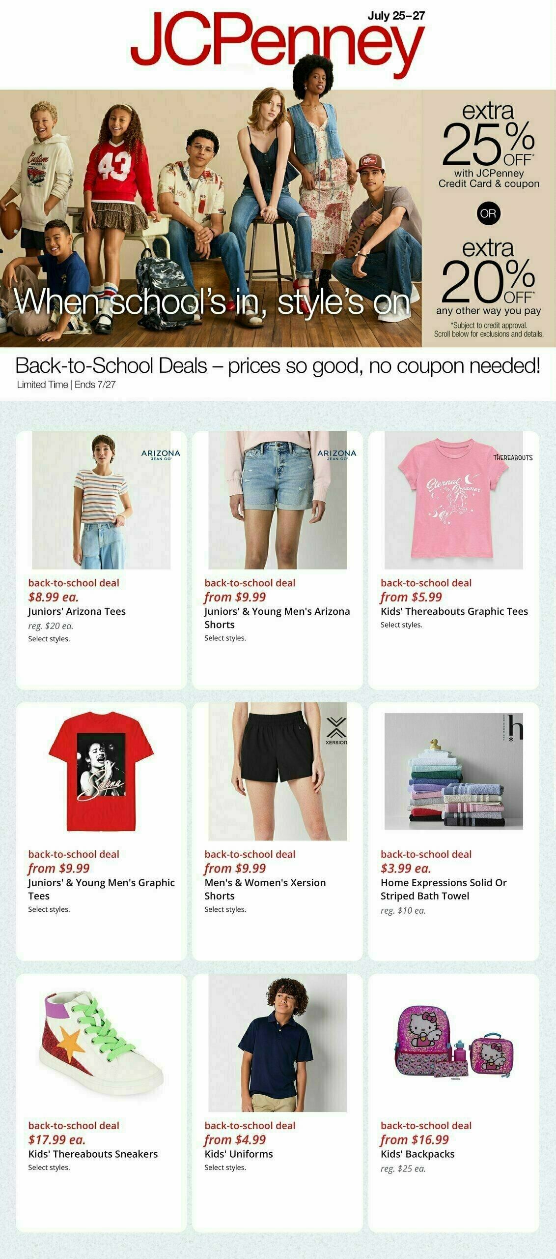 JCPenney Weekly Ad from July 25