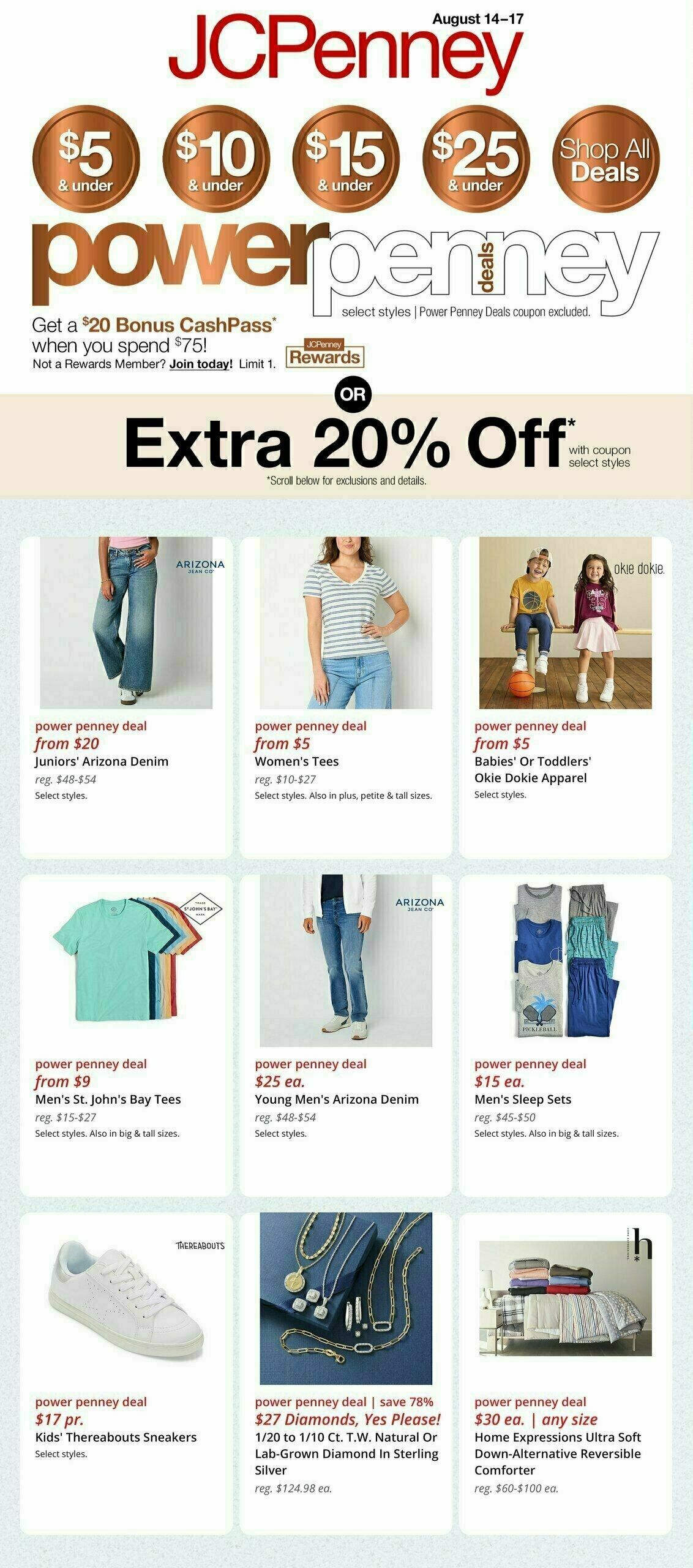 JCPenney Weekly Ad from August 14