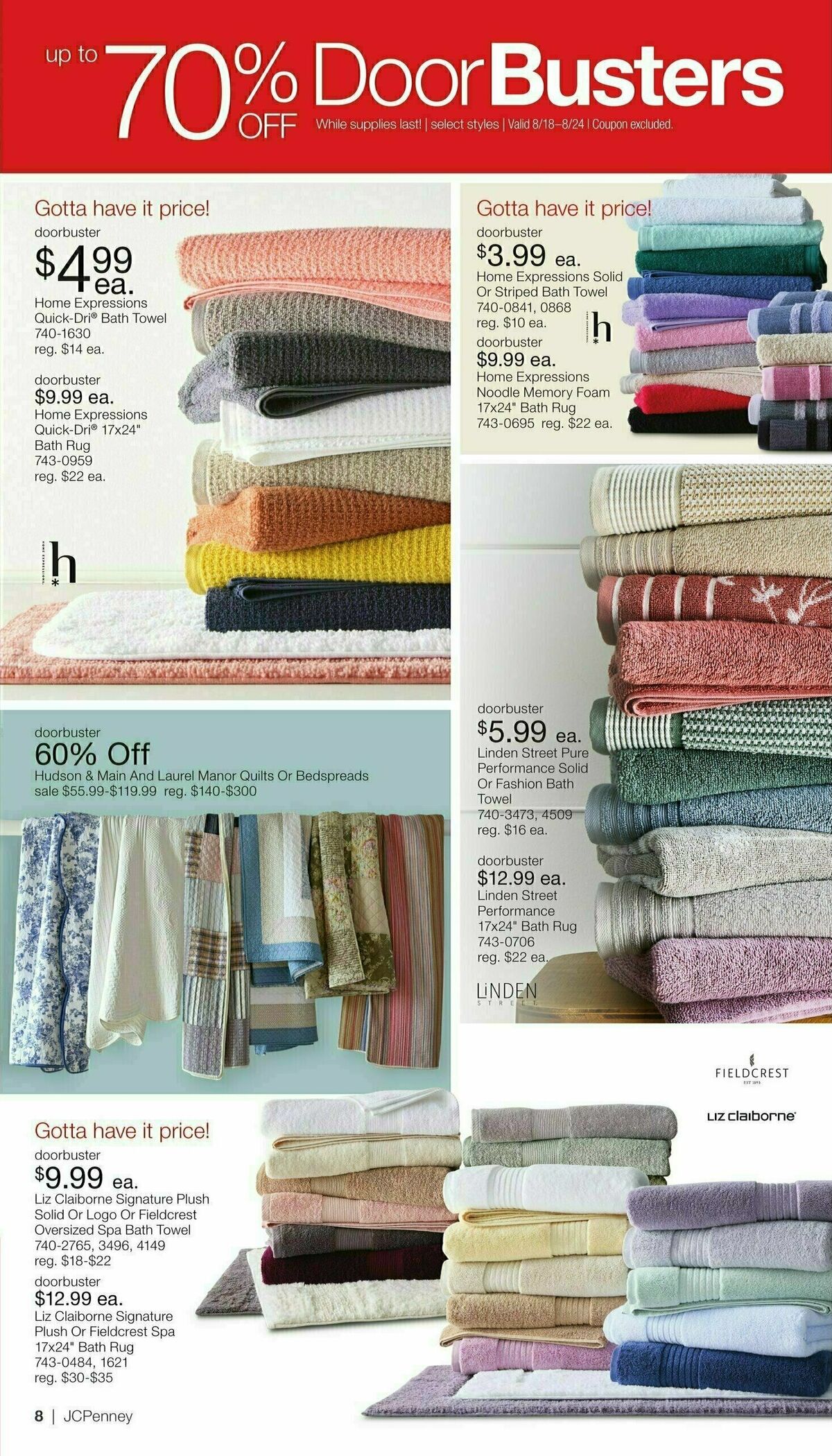 JCPenney Labor Day Home Sale Weekly Ad from August 18