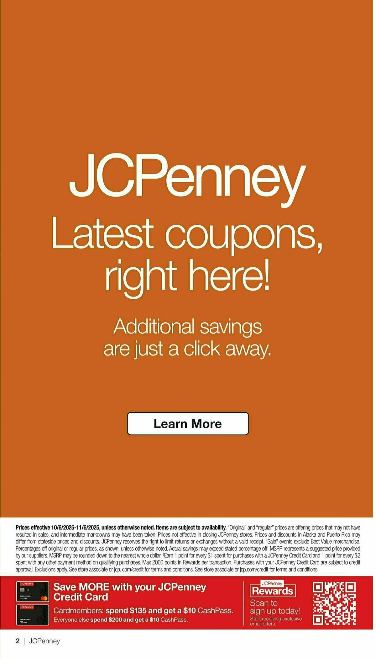 JCPenney Semi-Annual Home Sale Weekly Ad from October 6