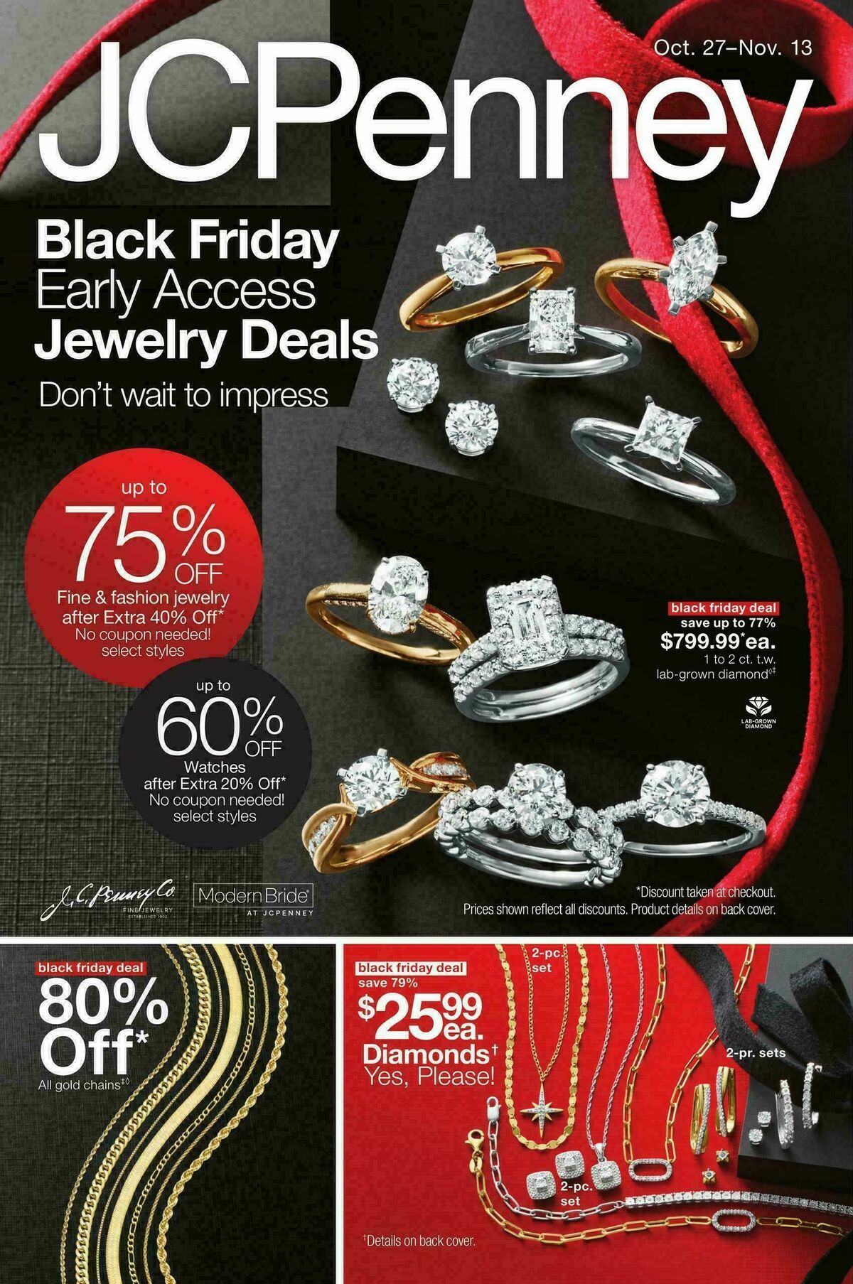 JCPenney Black Friday Early Access Jewelry Deals Weekly Ad from October 27