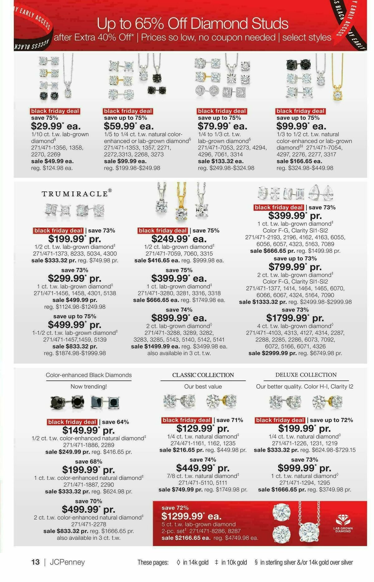 JCPenney Black Friday Early Access Jewelry Deals Weekly Ad from October 27