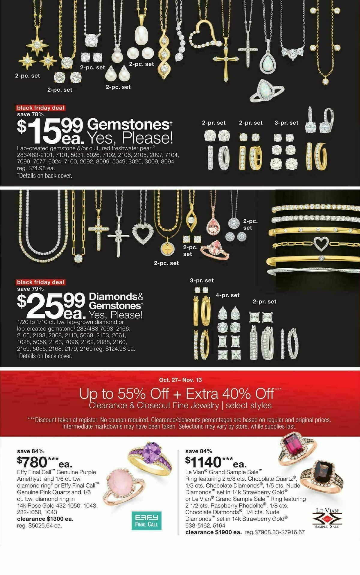 JCPenney Black Friday Early Access Jewelry Deals Weekly Ad from October 27