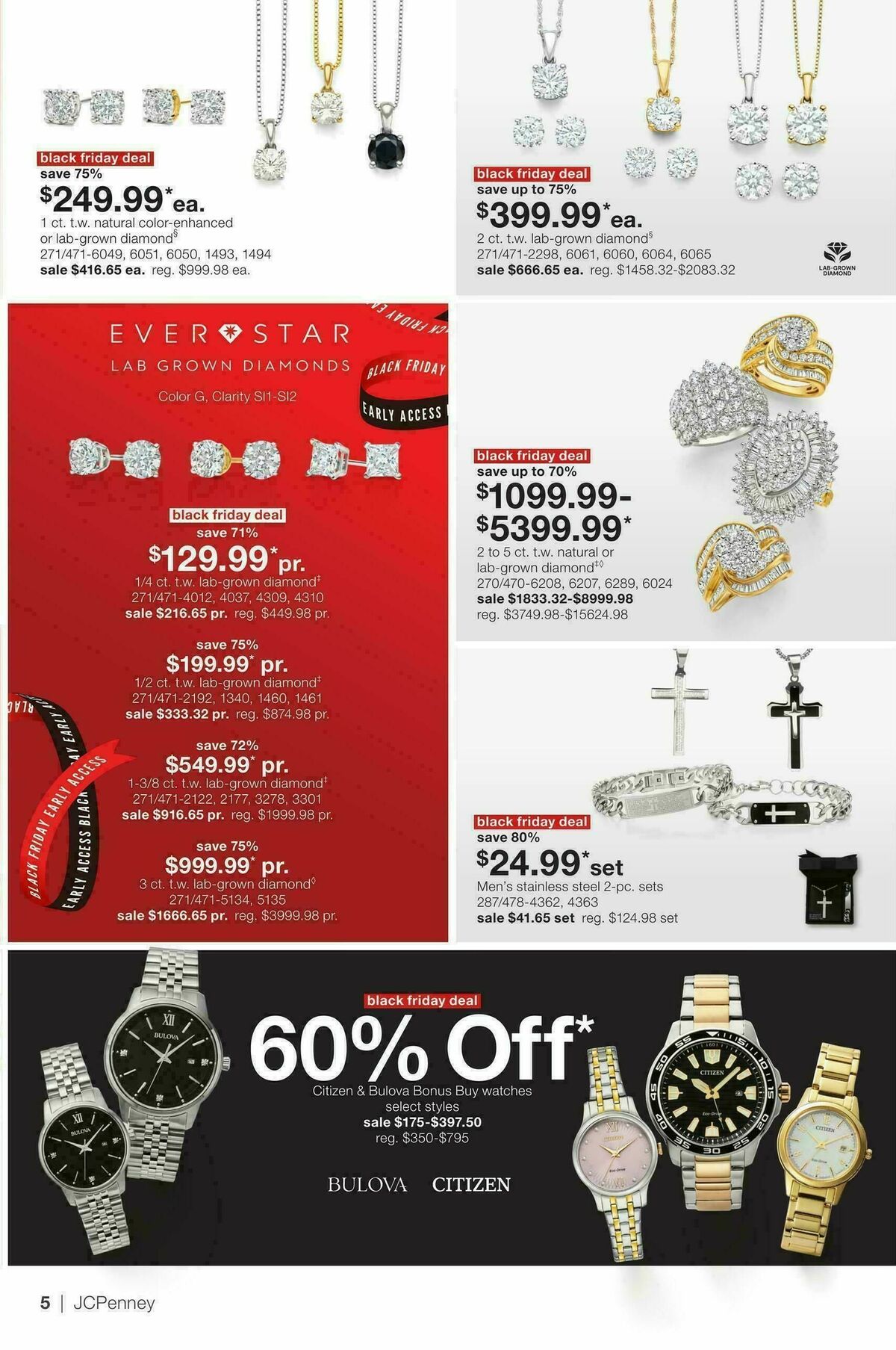 JCPenney Black Friday Early Access Jewelry Deals Weekly Ad from October 27