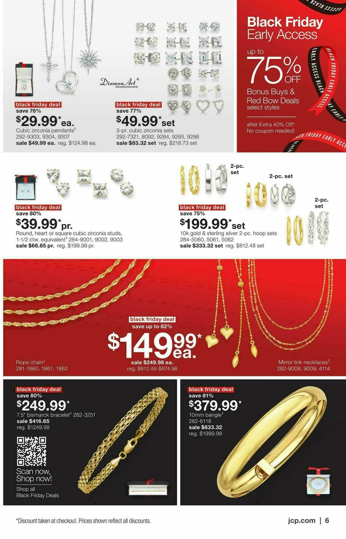 JCPenney Black Friday Early Access Jewelry Deals Weekly Ad from October 27