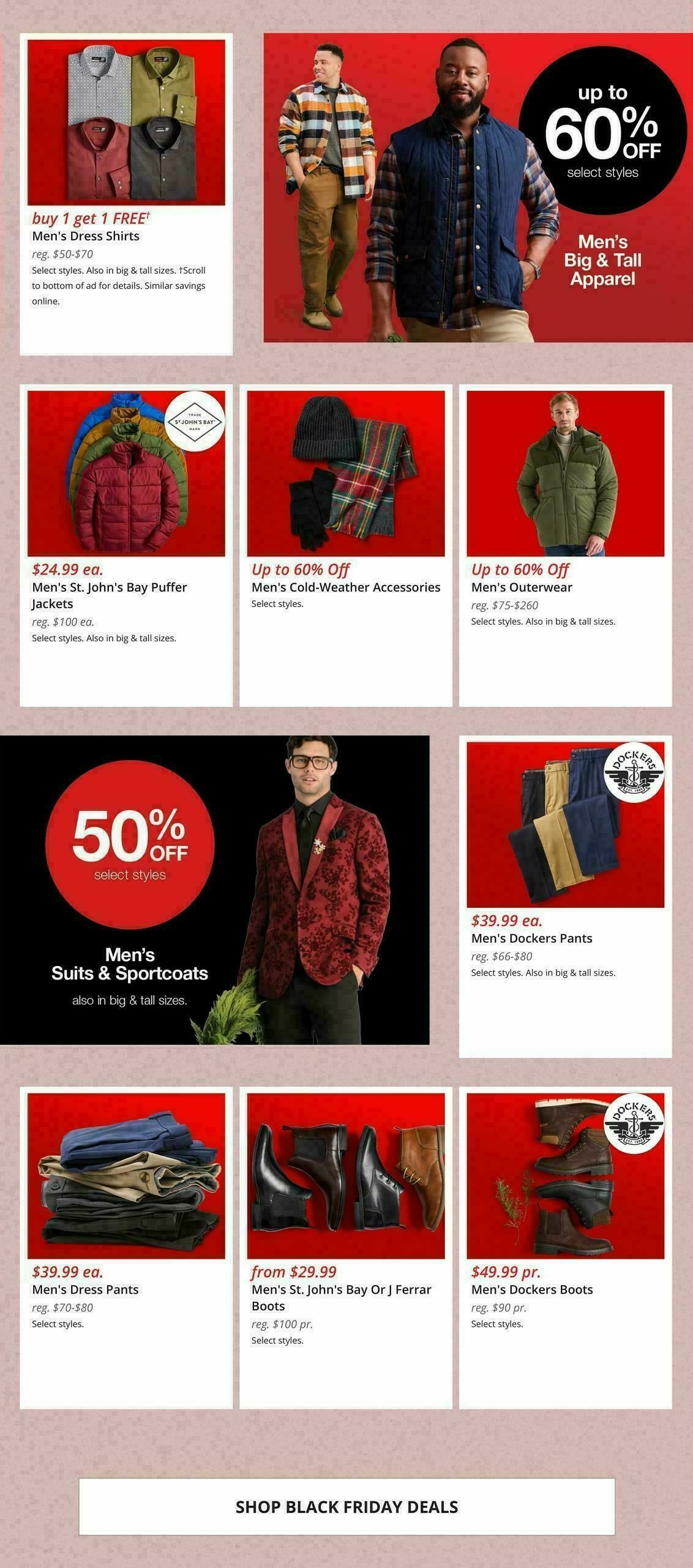 JCPenney Men's Deals Weekly Ad from November 21