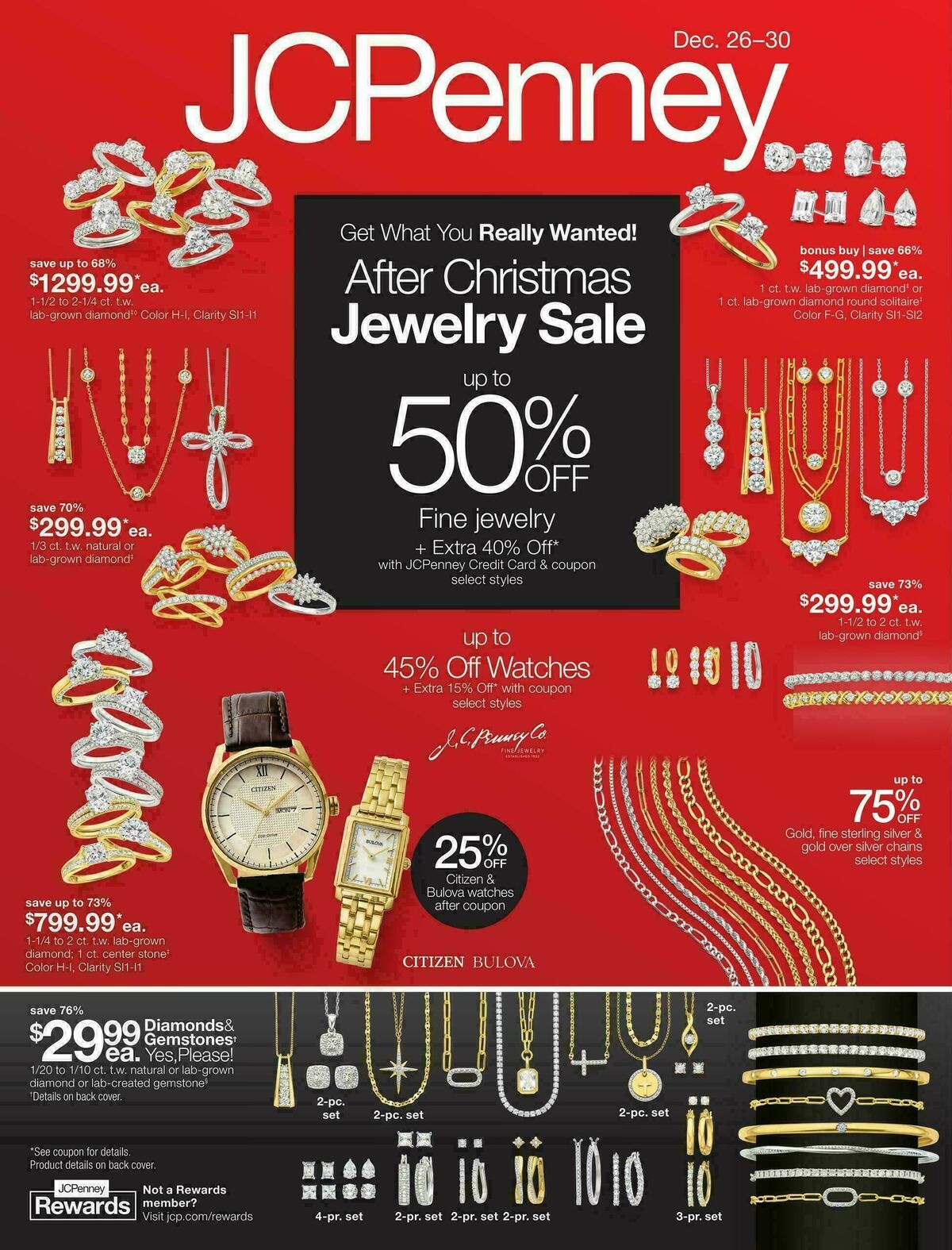 JCPenney After-Christmas Jewelry Sale Weekly Ad from December 26