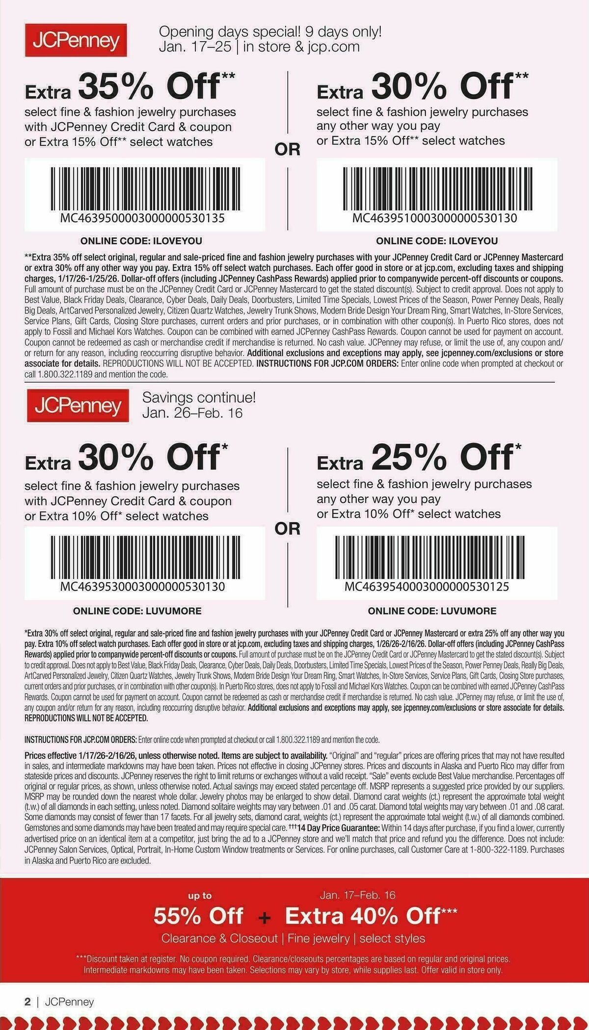 JCPenney Valentine’s Day Jewelry Sale Weekly Ad from January 17