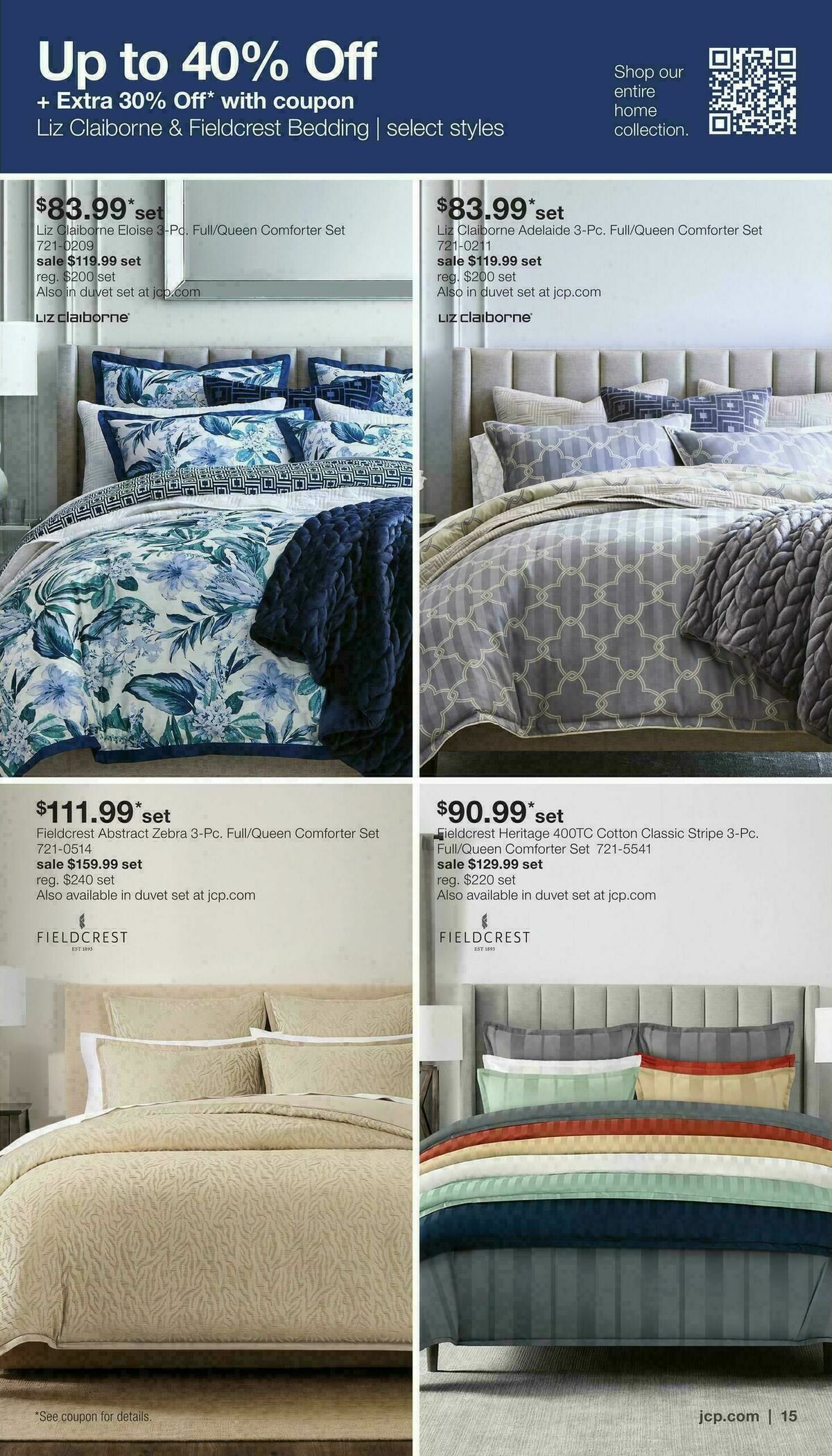 JCPenney Presidents Day Home Sale Weekly Ad from February 2