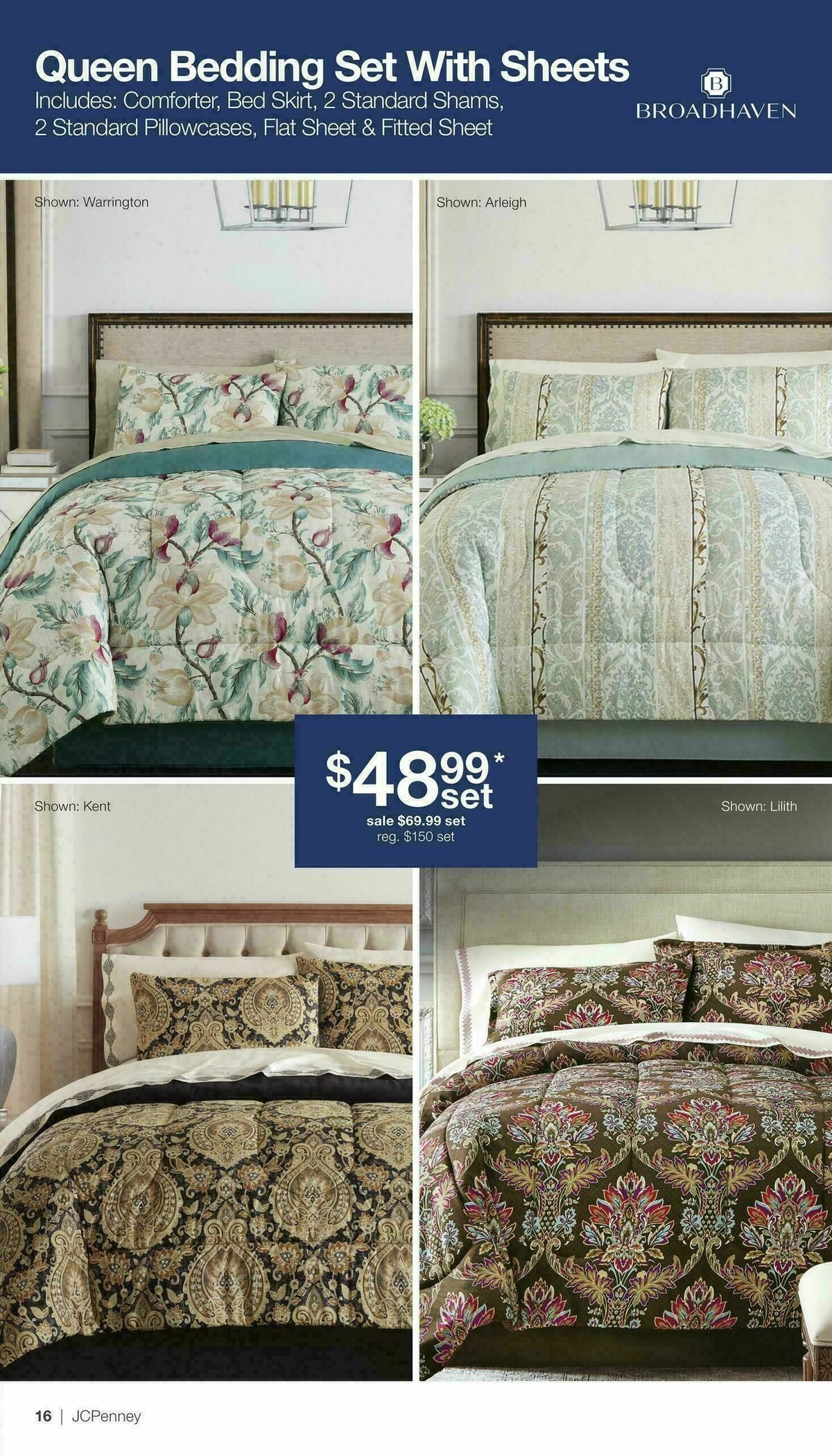 JCPenney Presidents Day Home Sale Weekly Ad from February 2